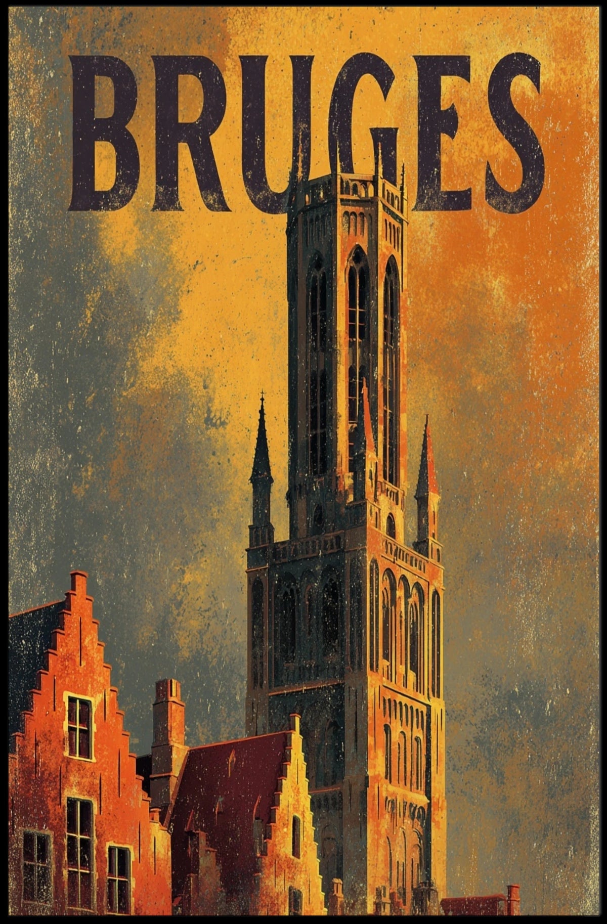 Bruges Architectural Splendor Poster