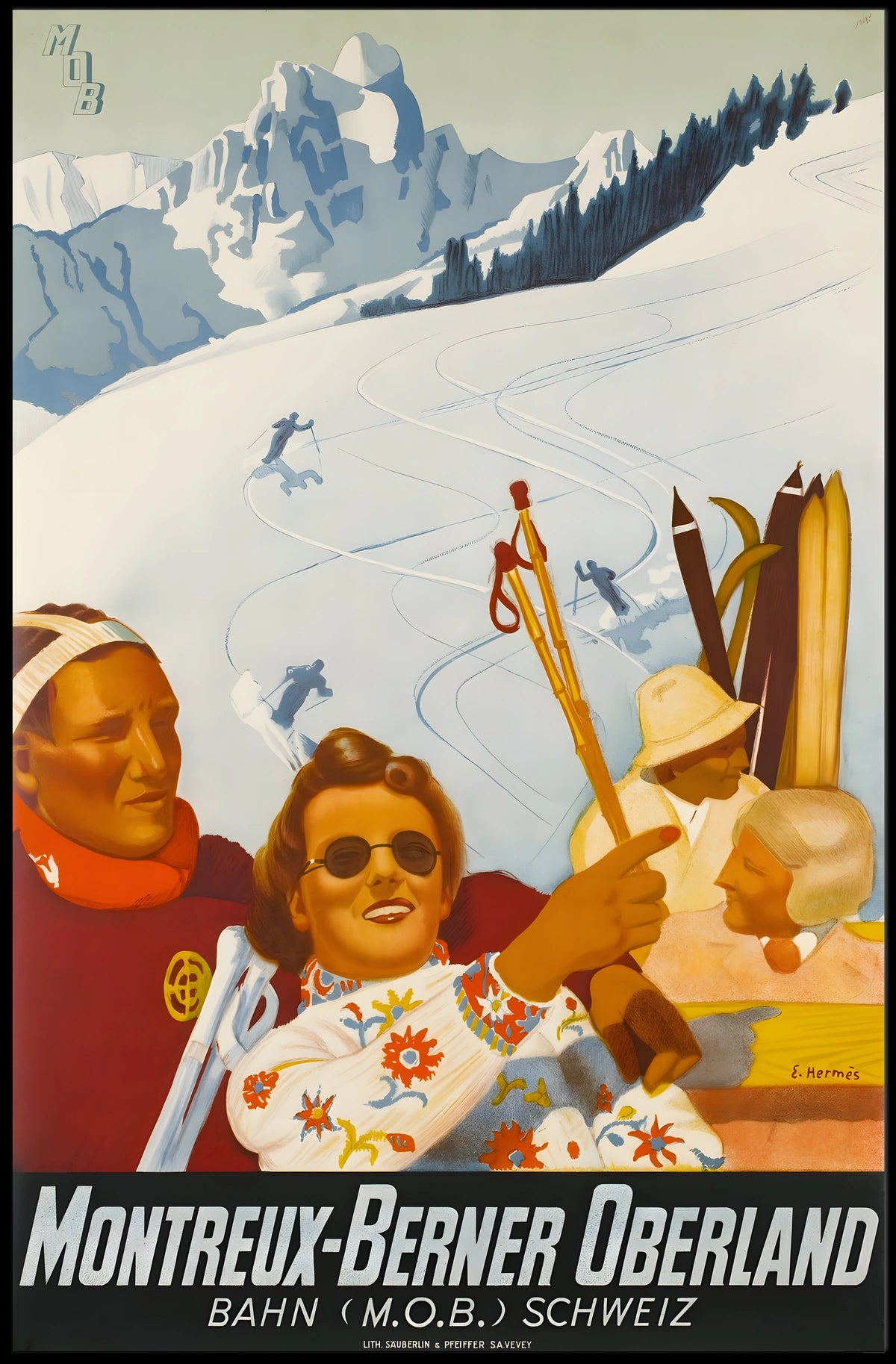 Montreux-Berner Oberland Ski Adventure Poster