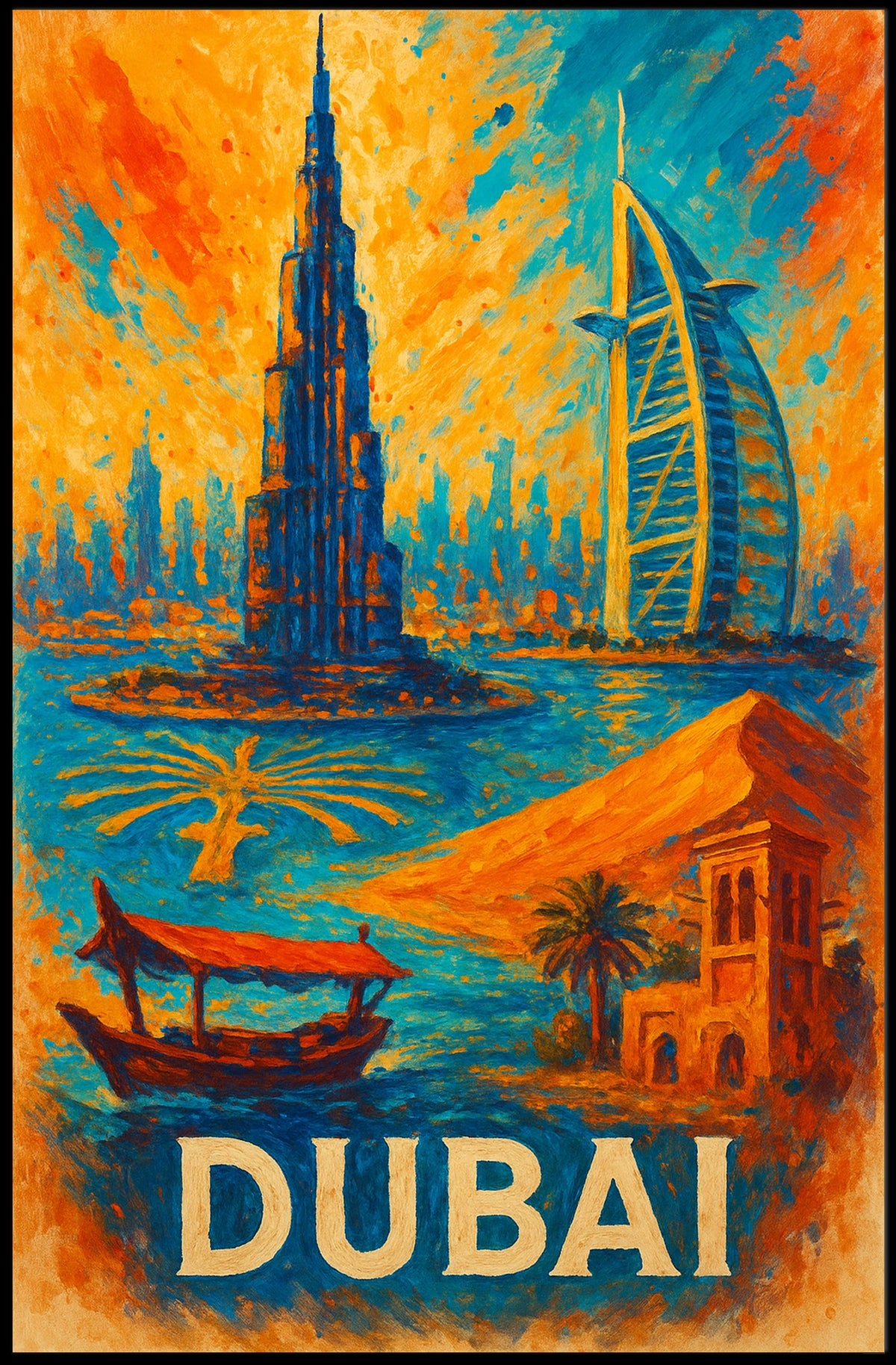 Dubai Poster City Of Wonders Wall Art For Travelers