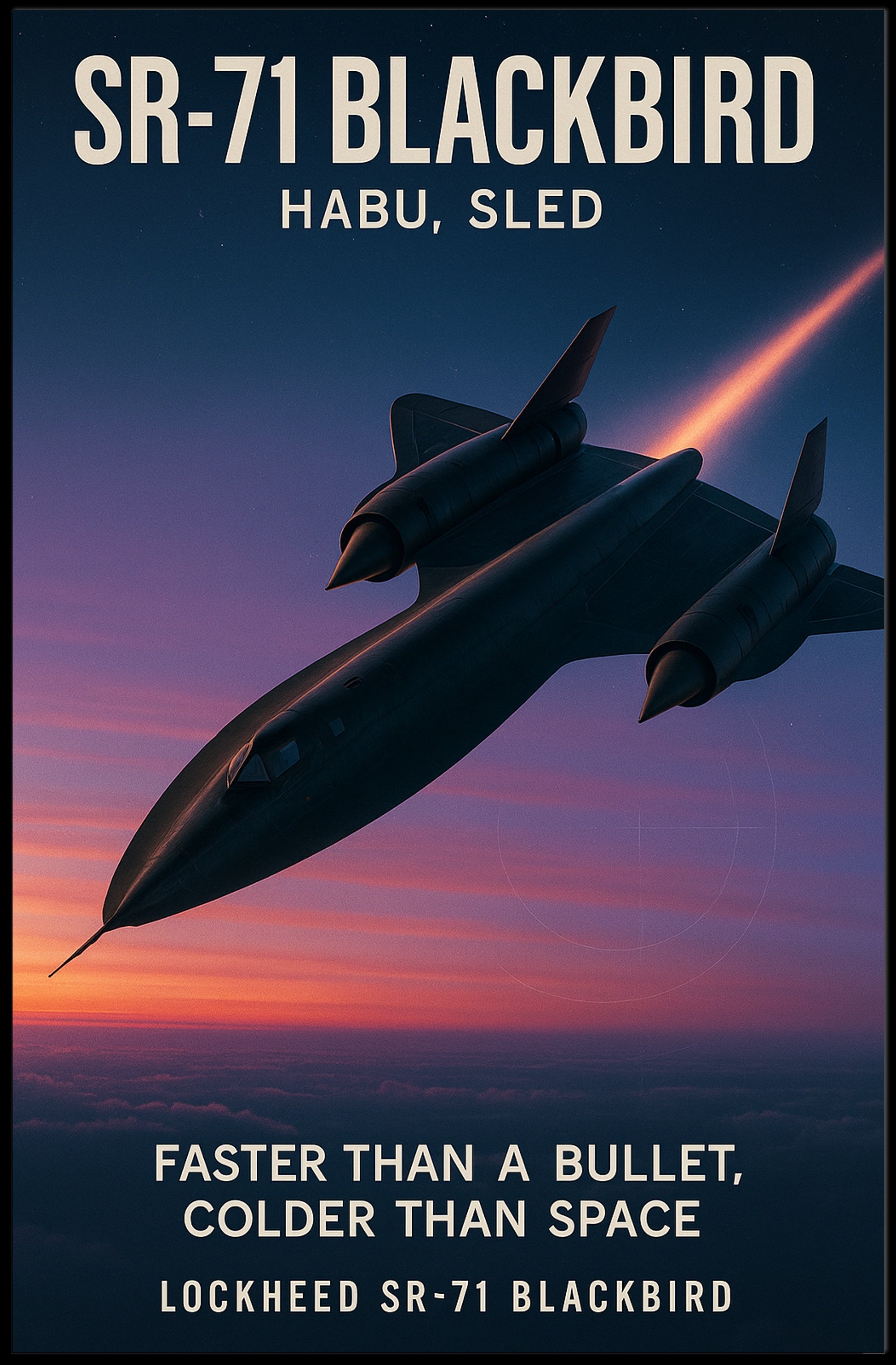 SR-71 Blackbird Iconic Aviation Poster