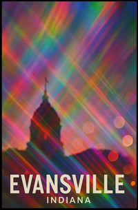 Evansville Indiana Scenic Travel Realism Poster