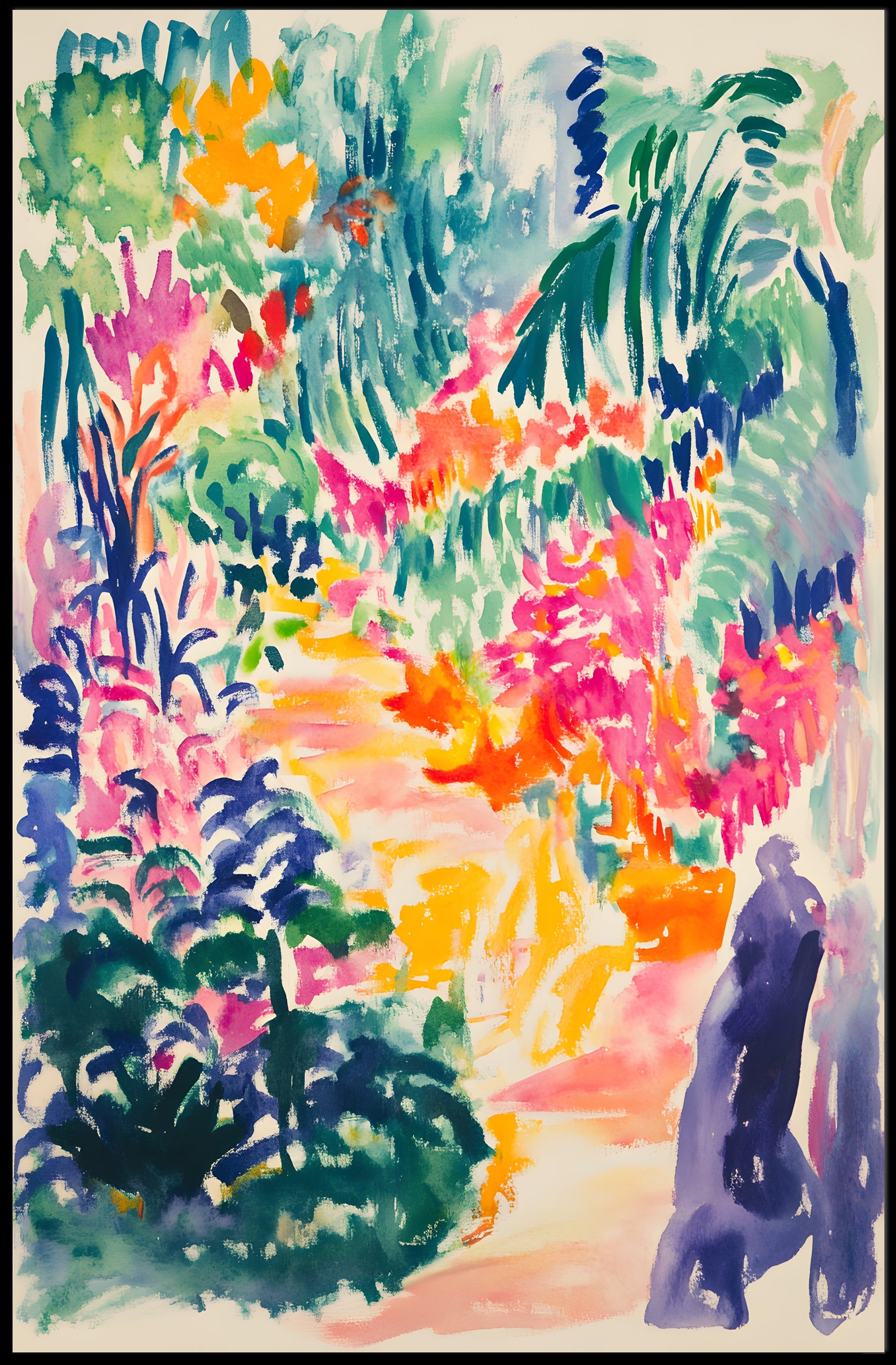 Tropical Dreamscape: Vibrant Abstract Art Poster