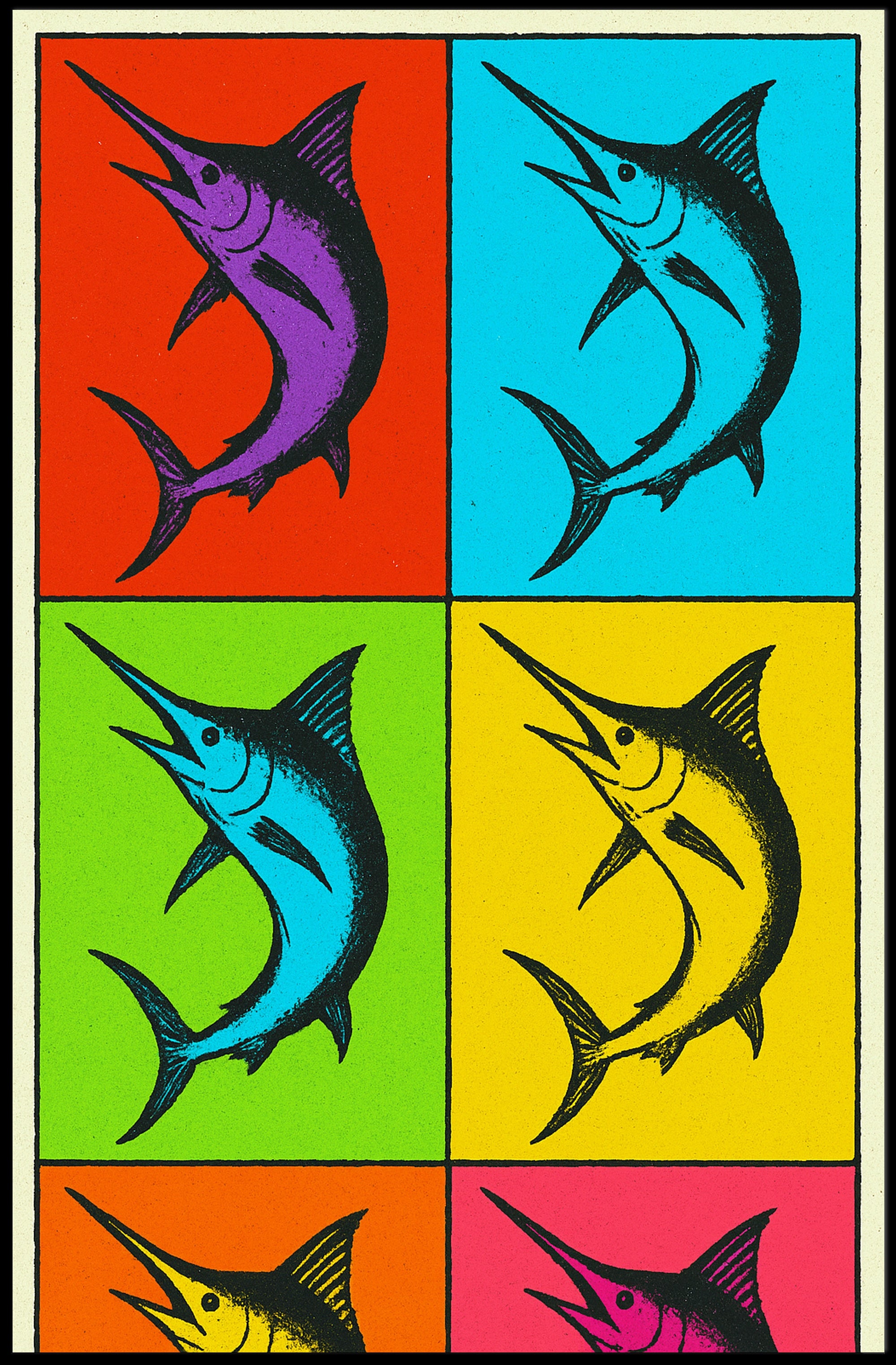 Vibrant Fish Pop Art Poster PosterGoat