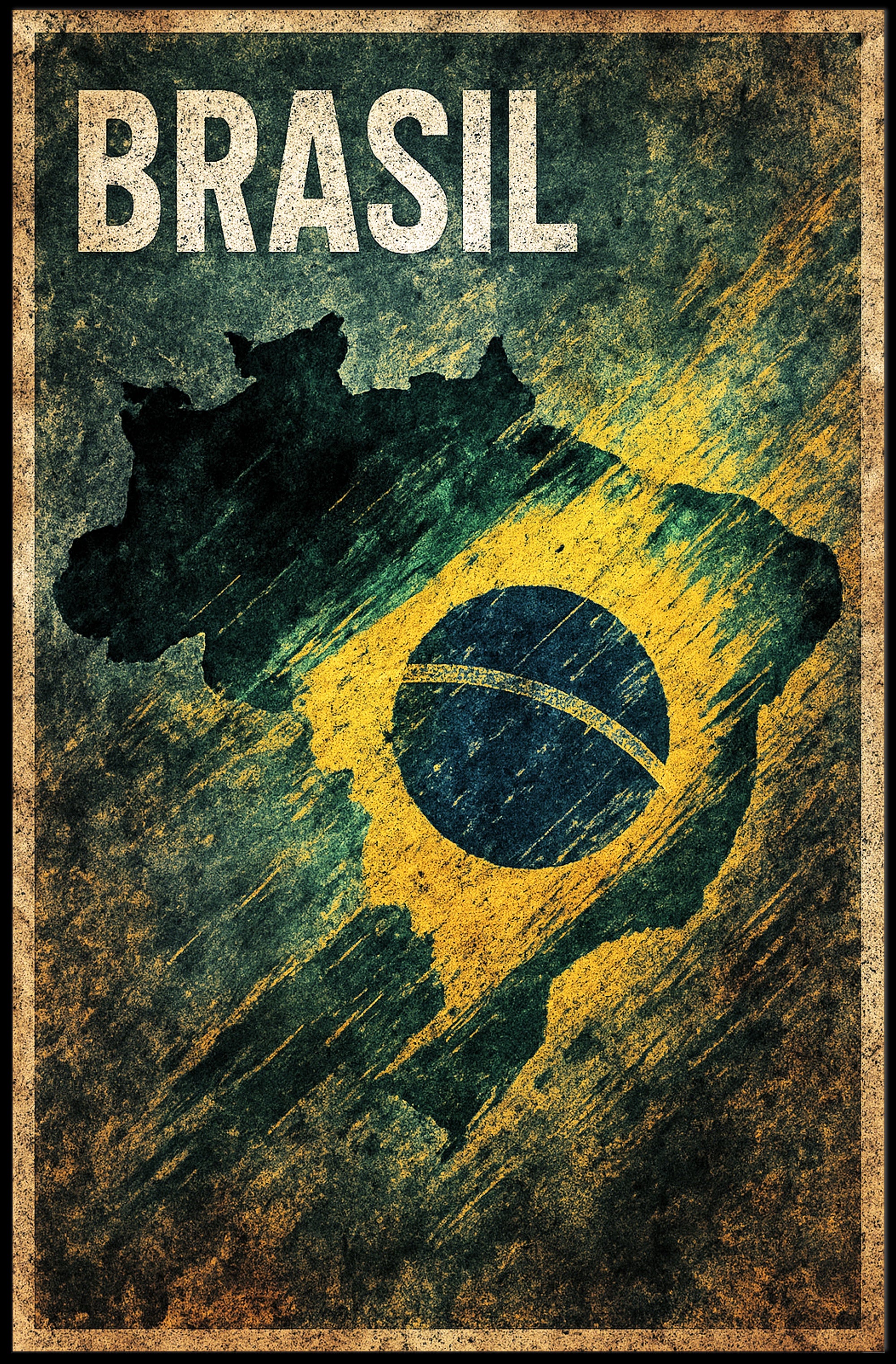 Brasil - National Pride Poster PosterGoat