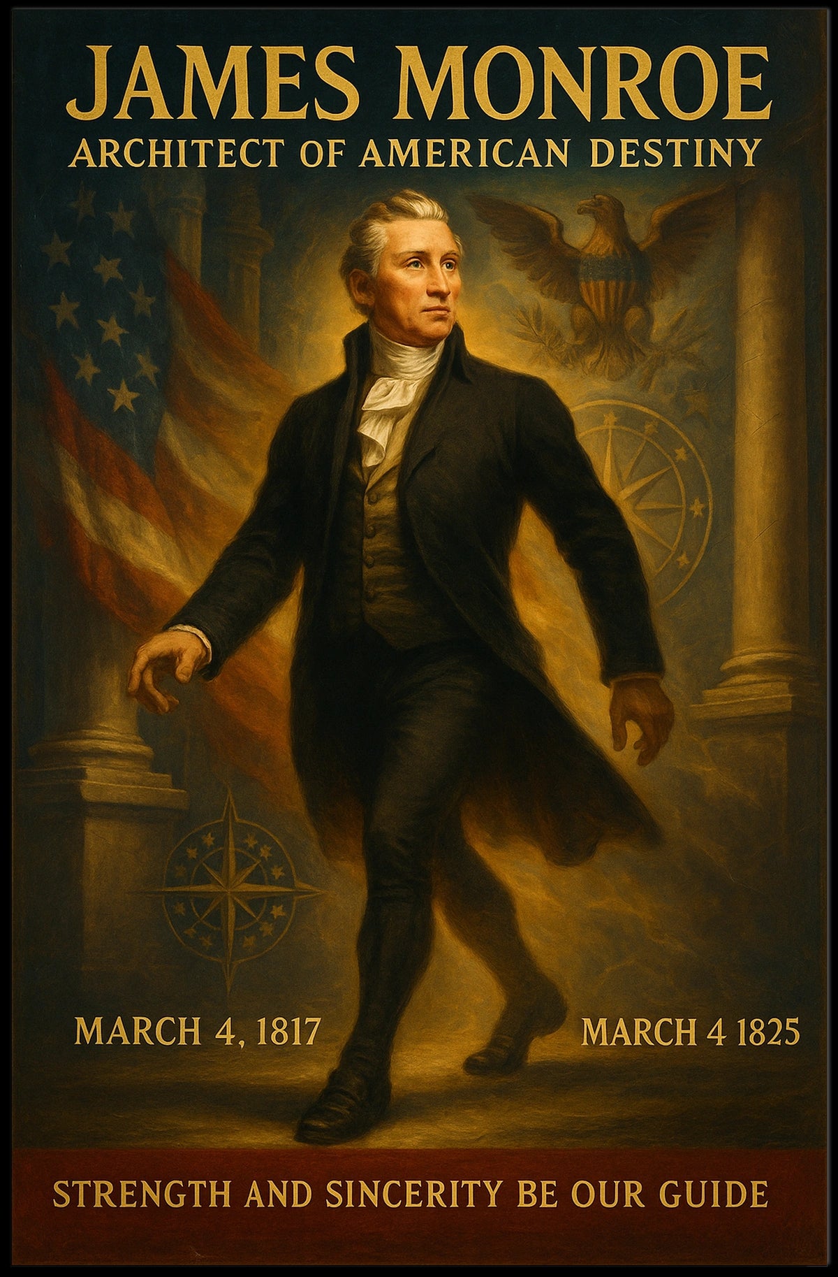 Patriotic 19th Century Leadership Historical or Presidential Poster