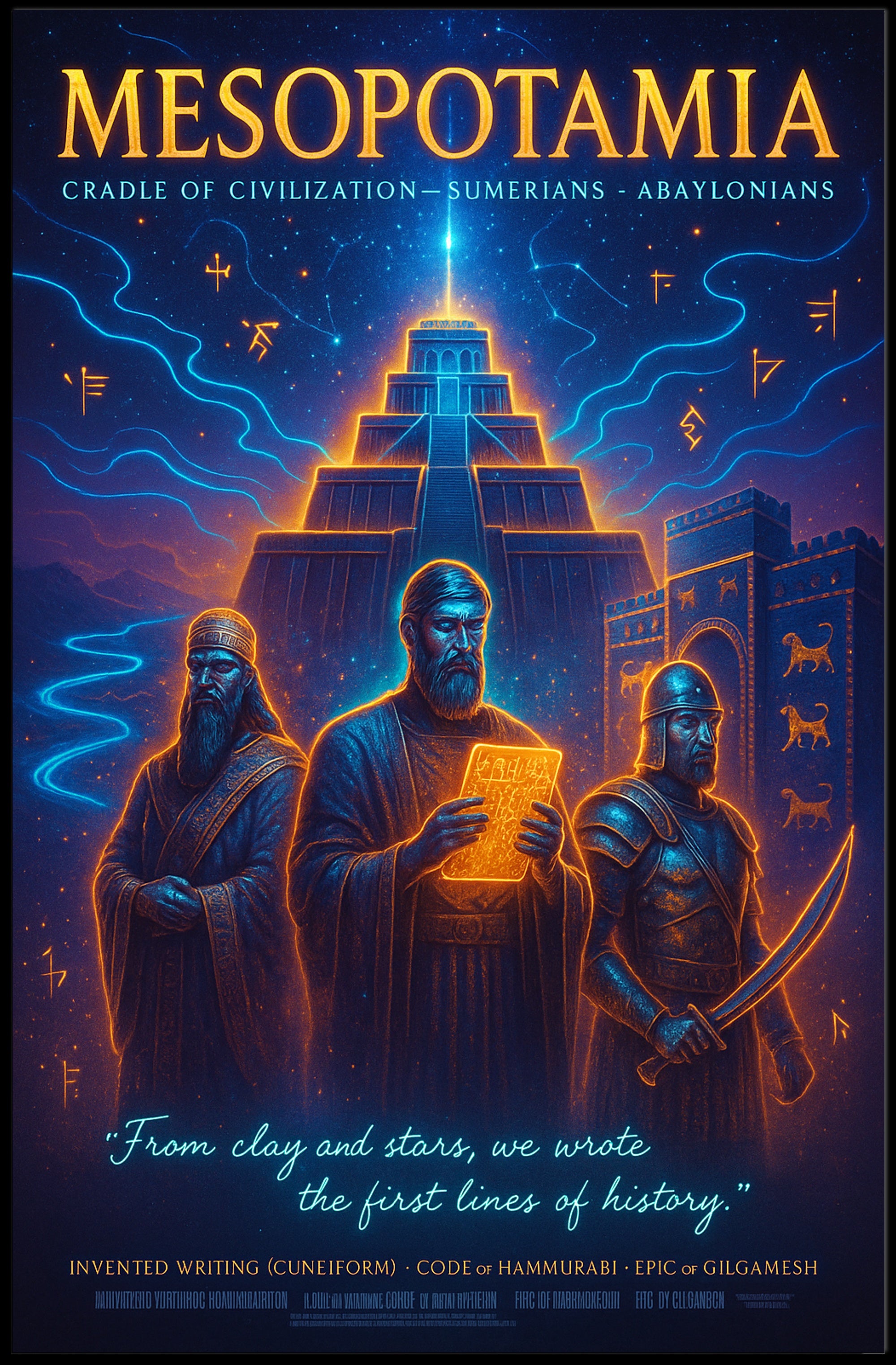 Mesopotamia Cradle of Civilization Poster PosterGoat