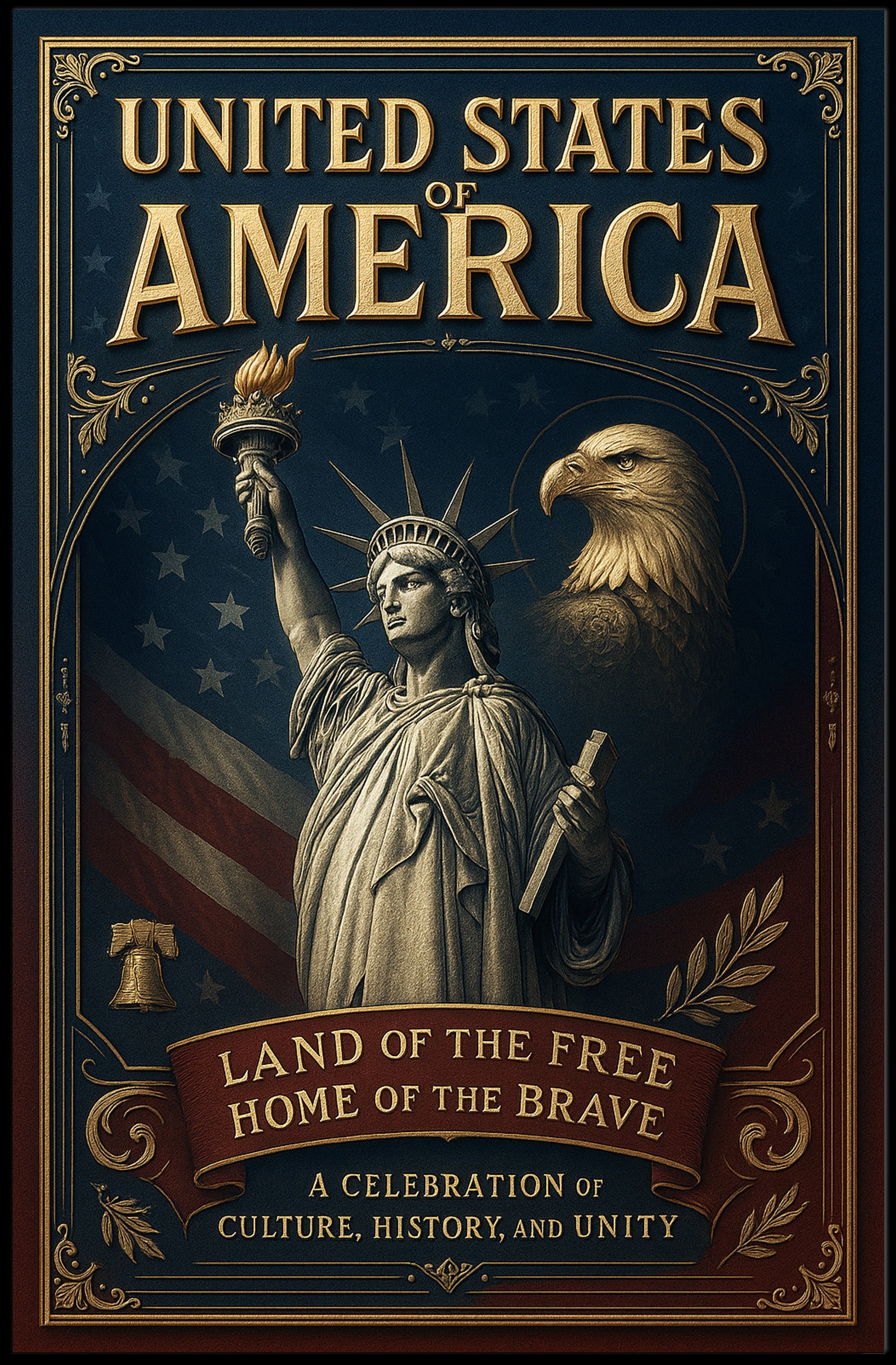 Land of the Free, Home of the Brave Poster PosterGoat