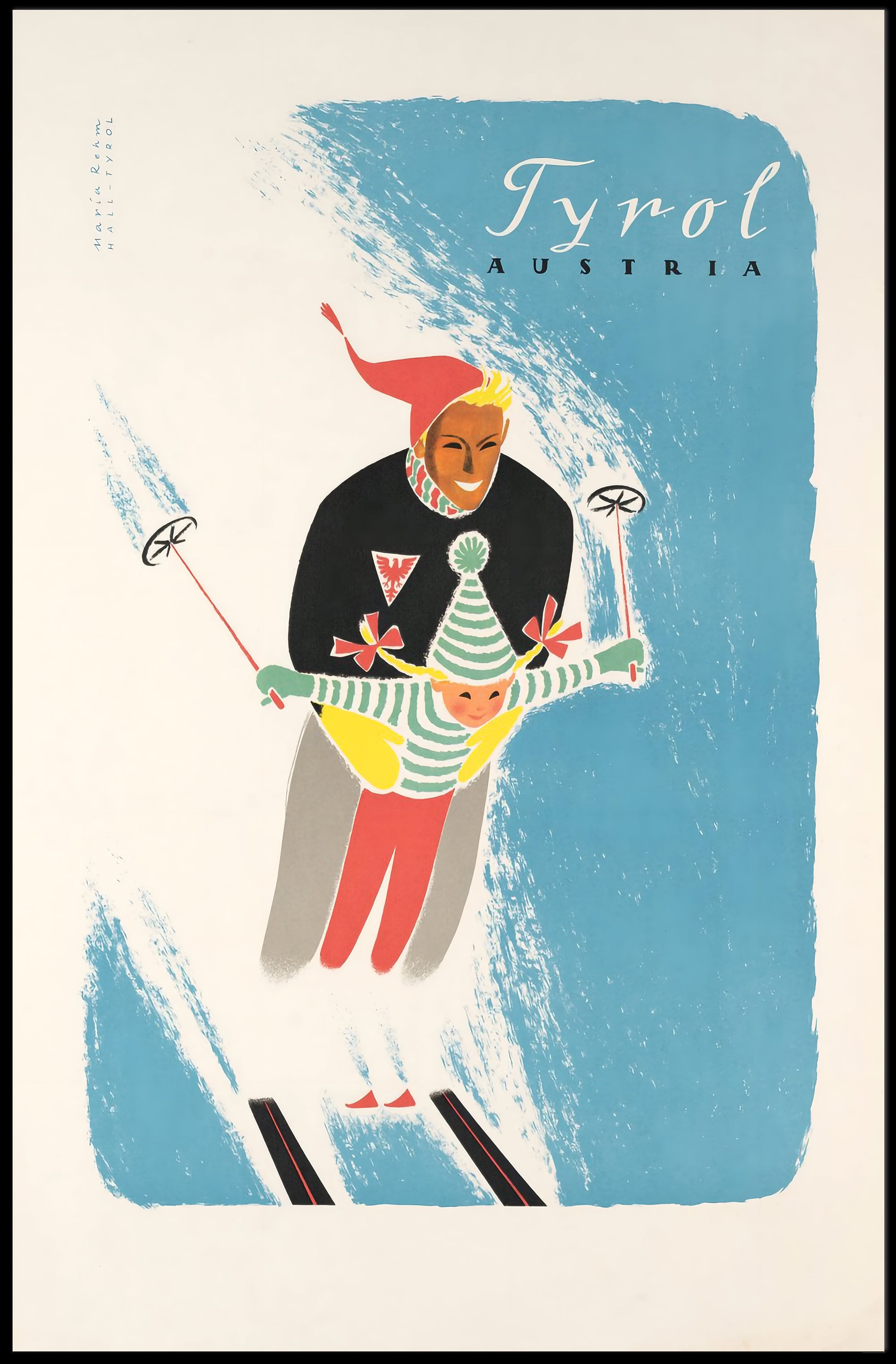 Skiing in Tyrol Poster PosterGoat