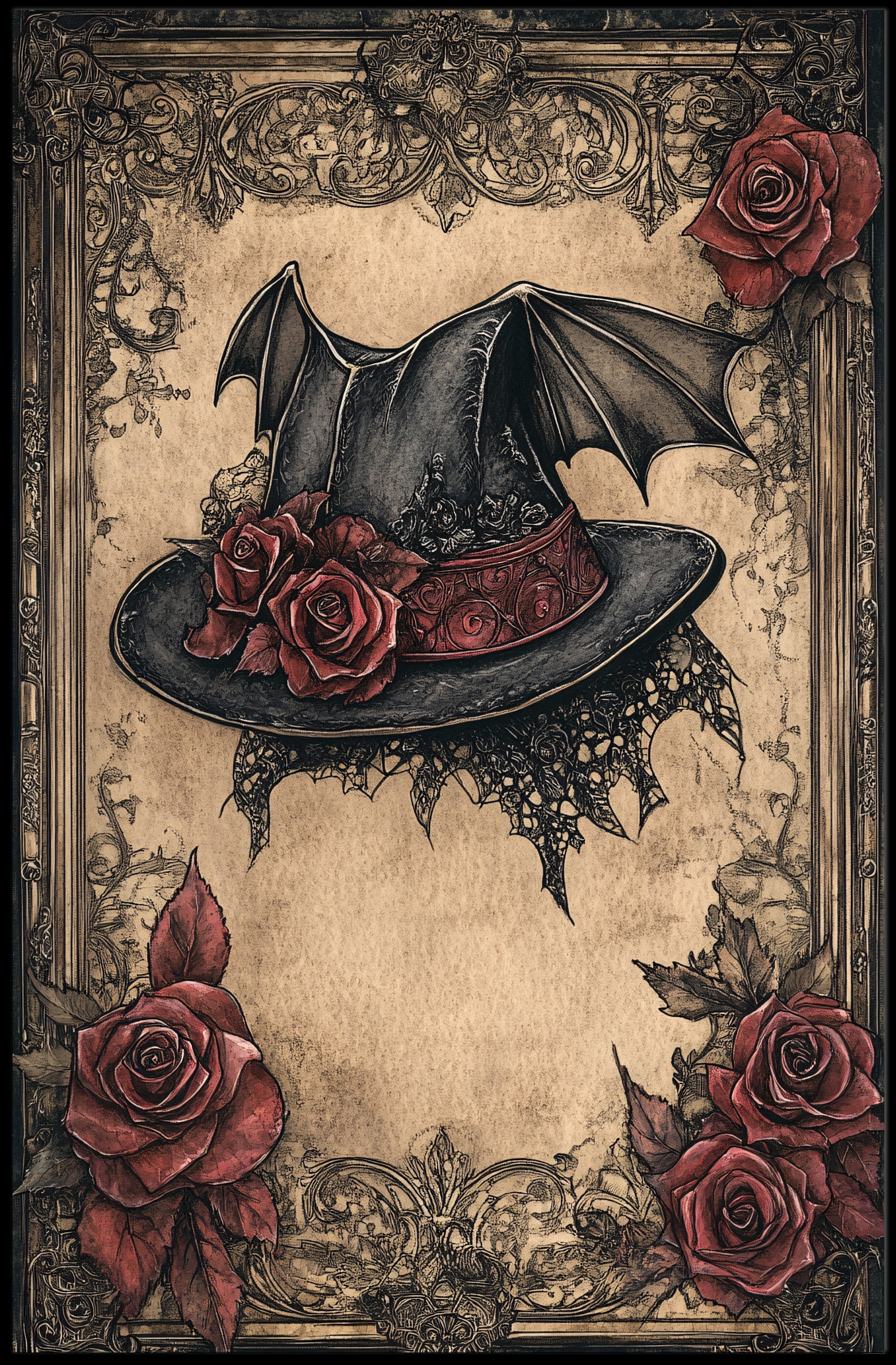 Enchanted Gothic Hat Poster