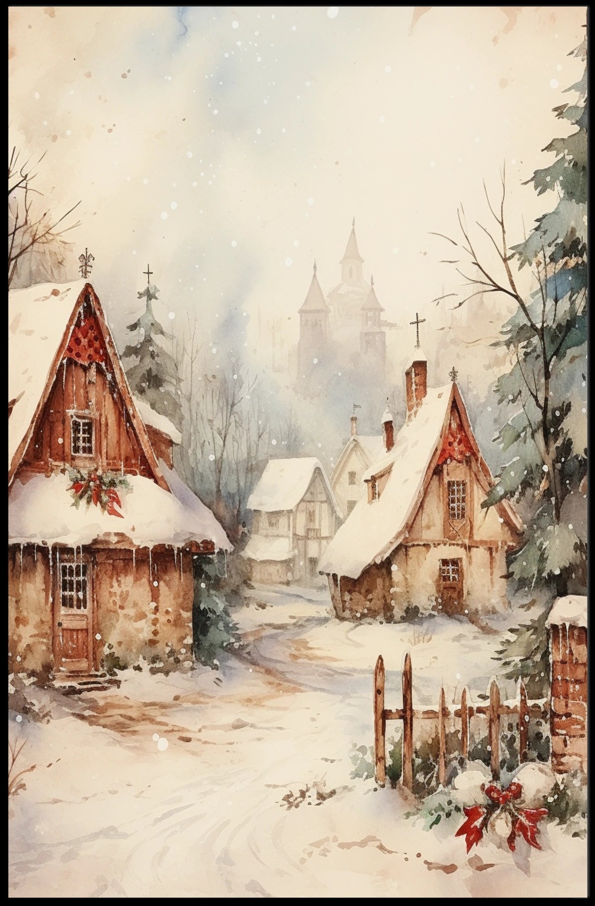 Winter Wonderland Village Poster