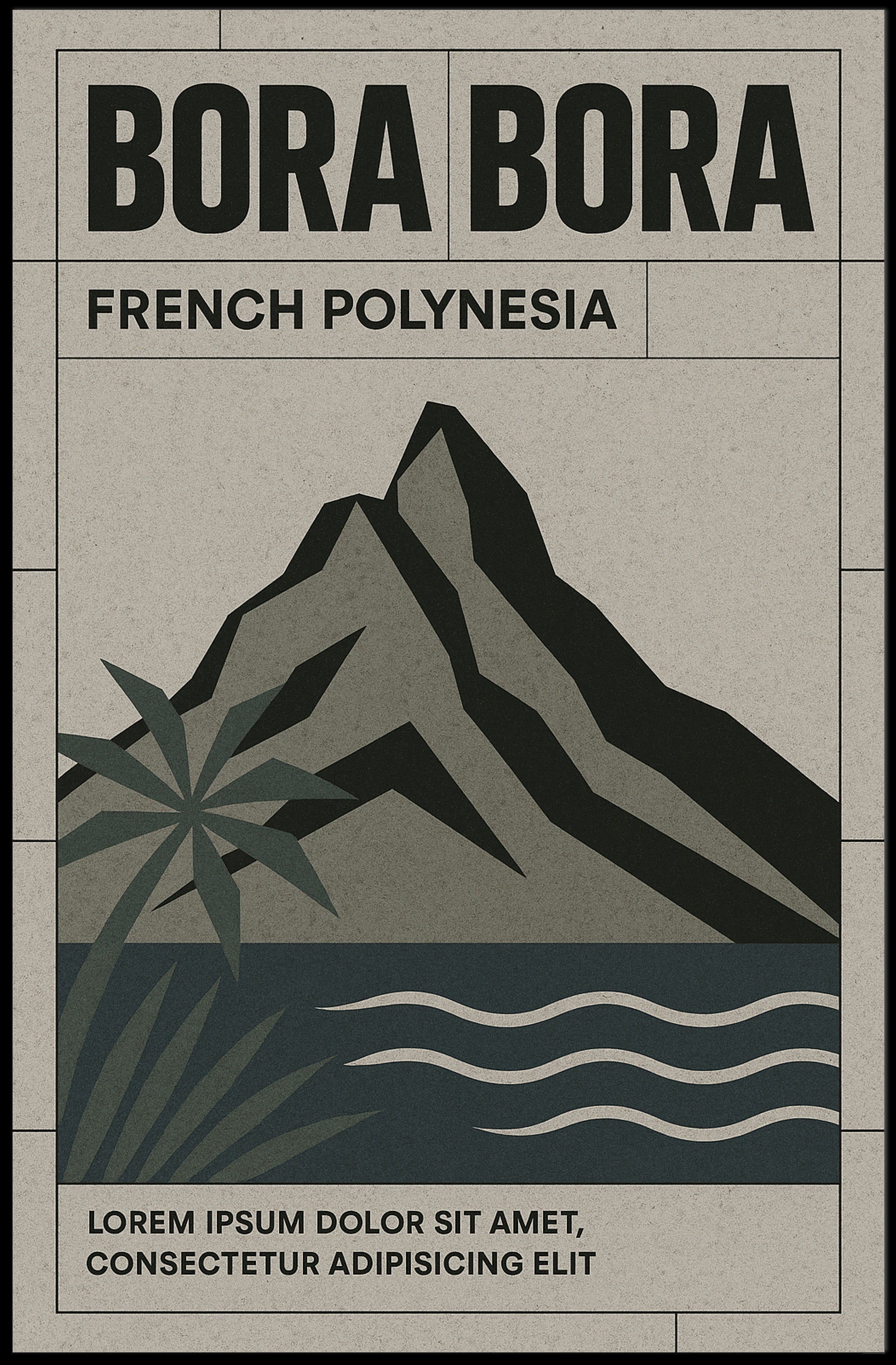 Bora Bora Island Getaway Vintage Travel Poster PosterGoat