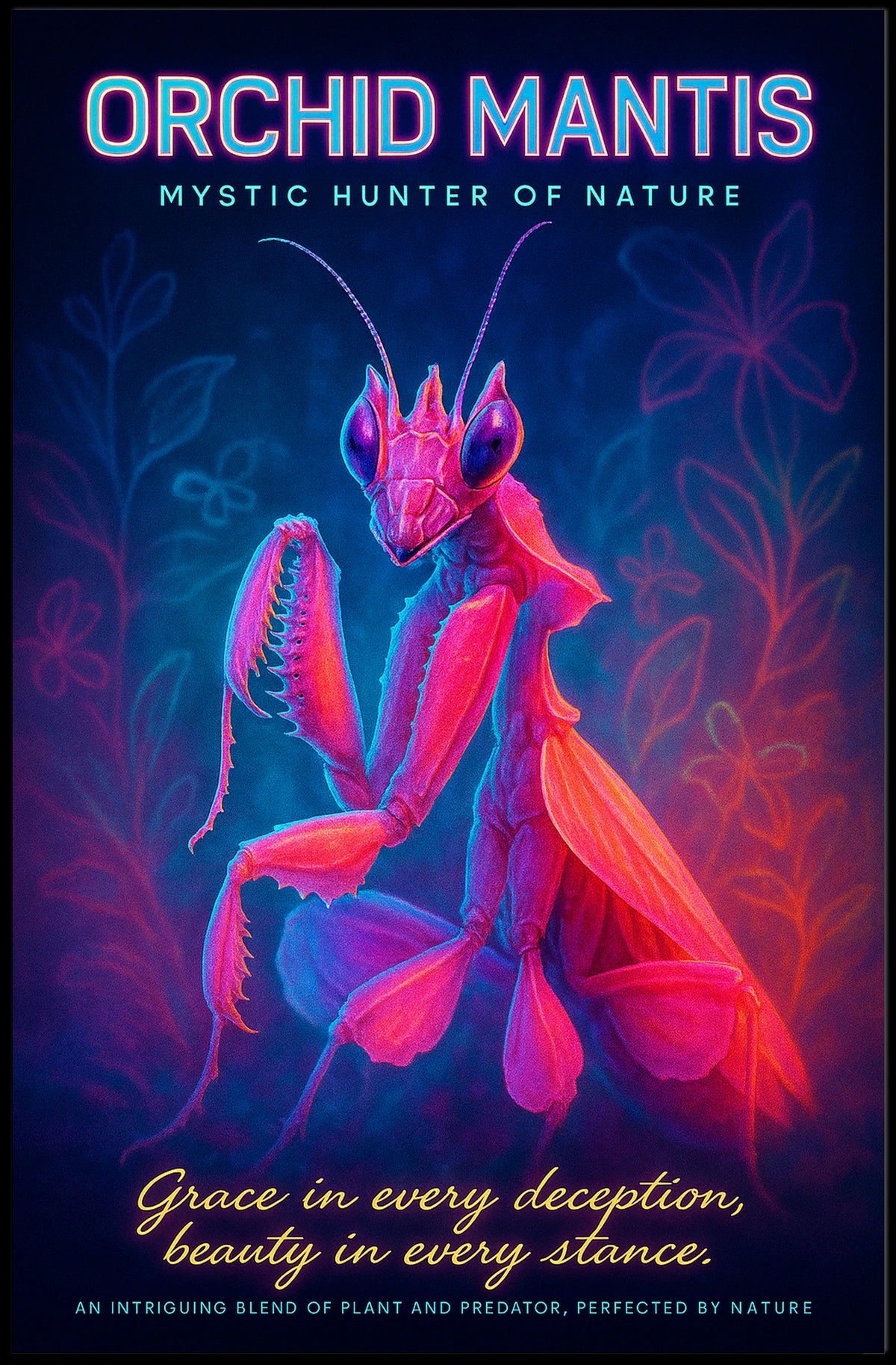 Orchid Mantis Mystic Hunter of Nature Poster