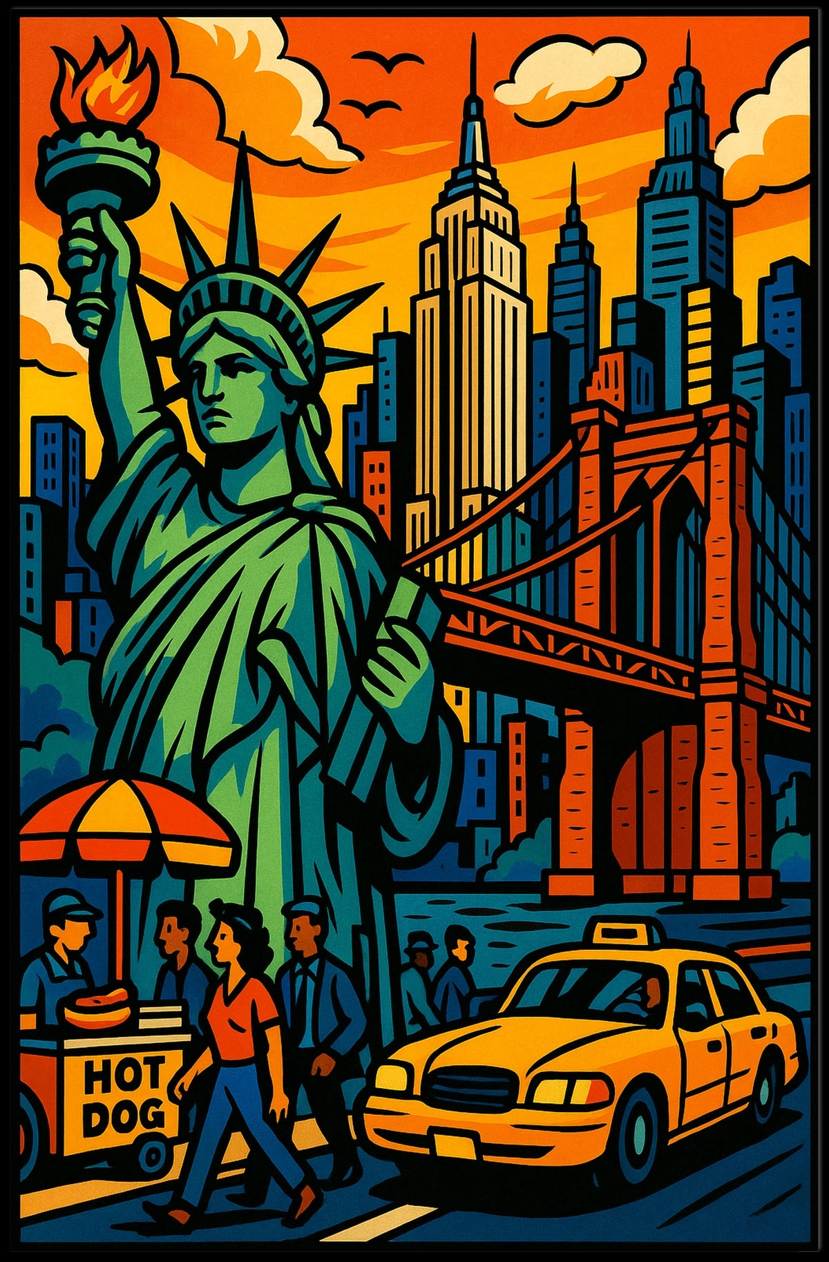 Vibrant New York City Life Poster