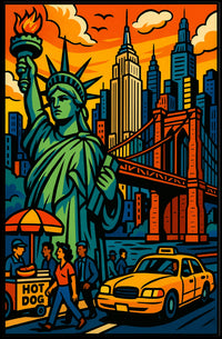 Vibrant New York City Life Poster