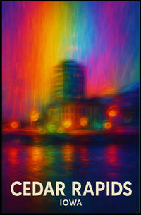 Cedar Rapids Iowa Scenic Travel Nature Photography Realism Minimalist Luminous Heritage Poster