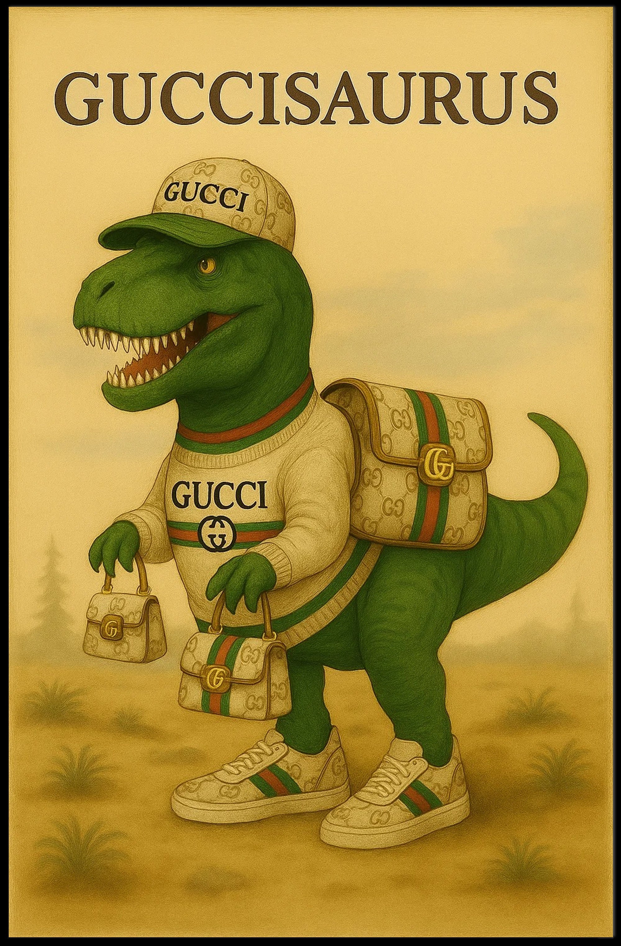 Guccisaurus Poster PosterGoat