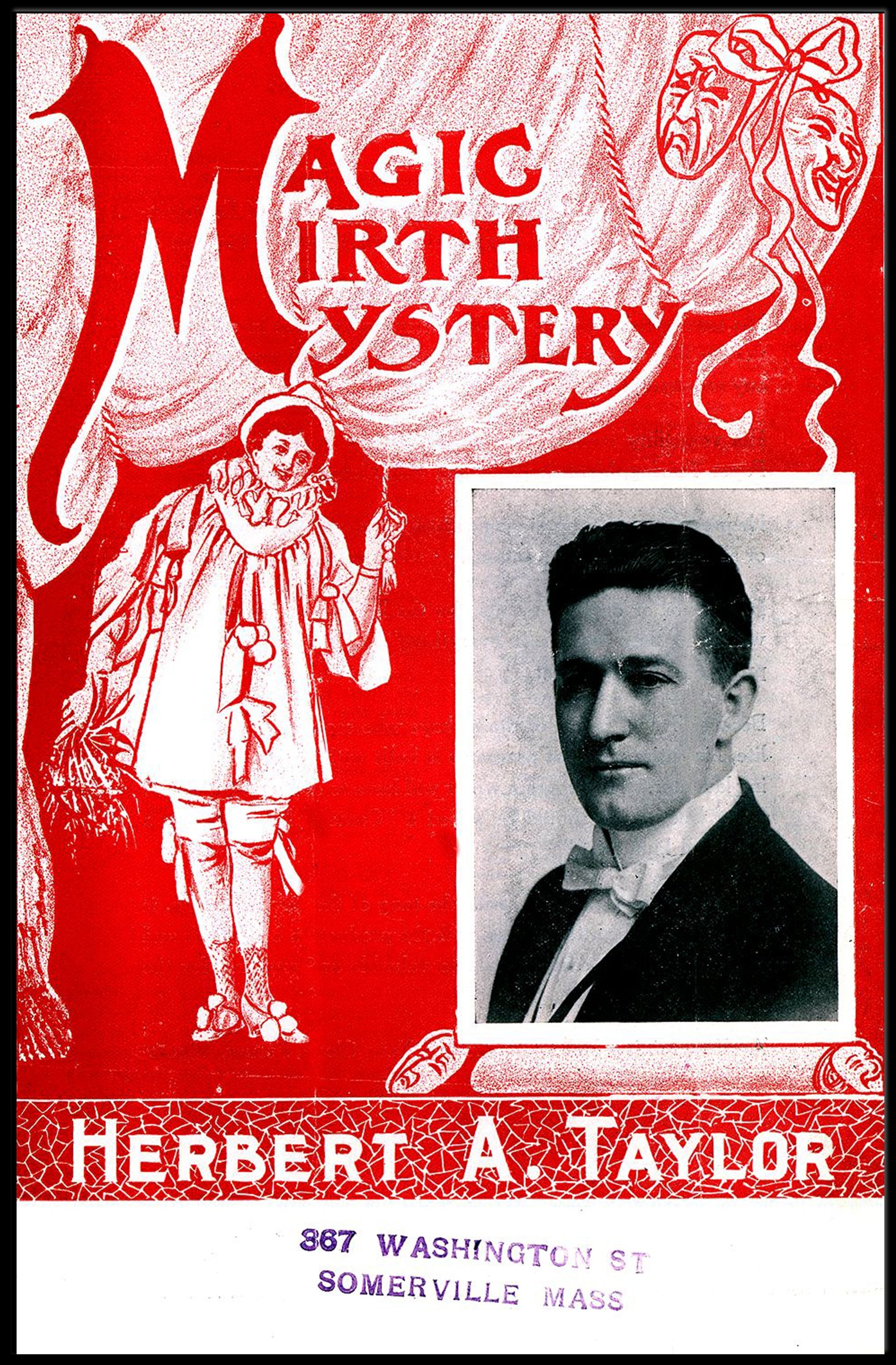 Herbert A. Taylor Magic Show Vintage Theatrical Poster