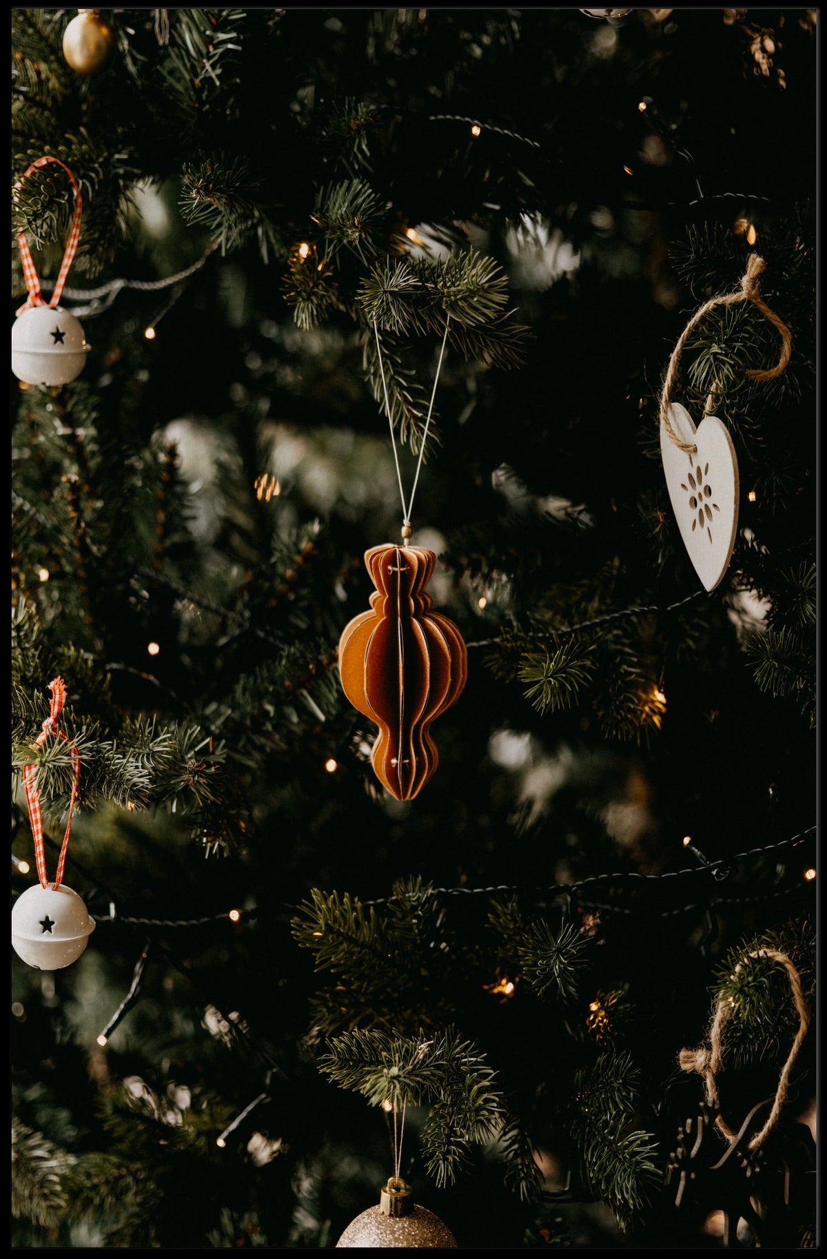 Festive Christmas Tree Art Featuring Warm Nostalgic Charm Poster