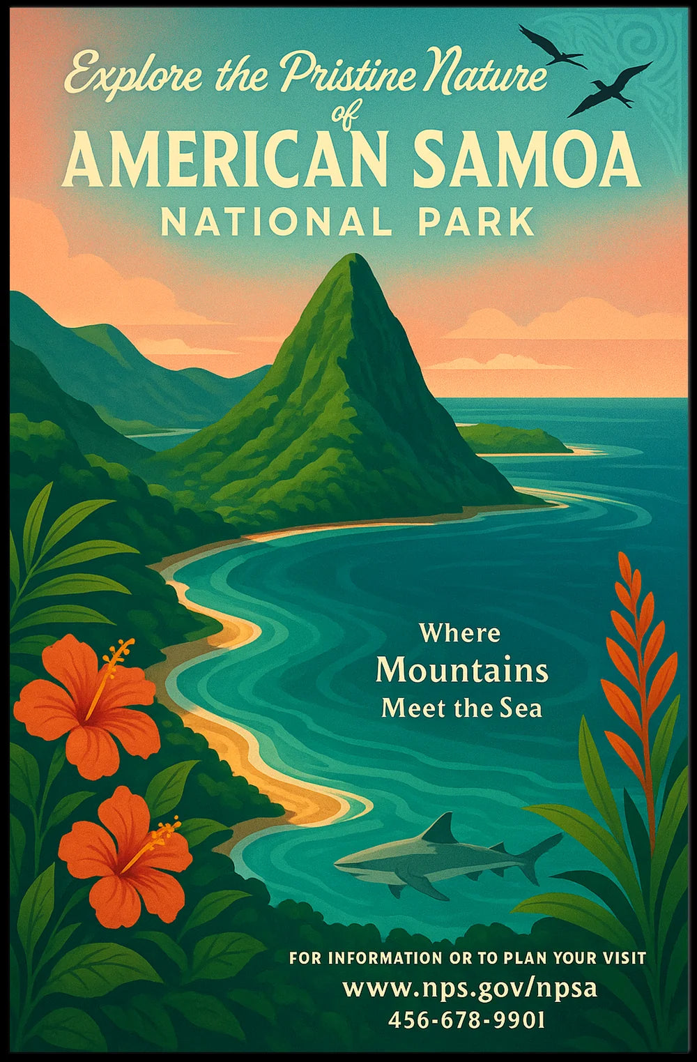 National Park Coastal Adventure Poster