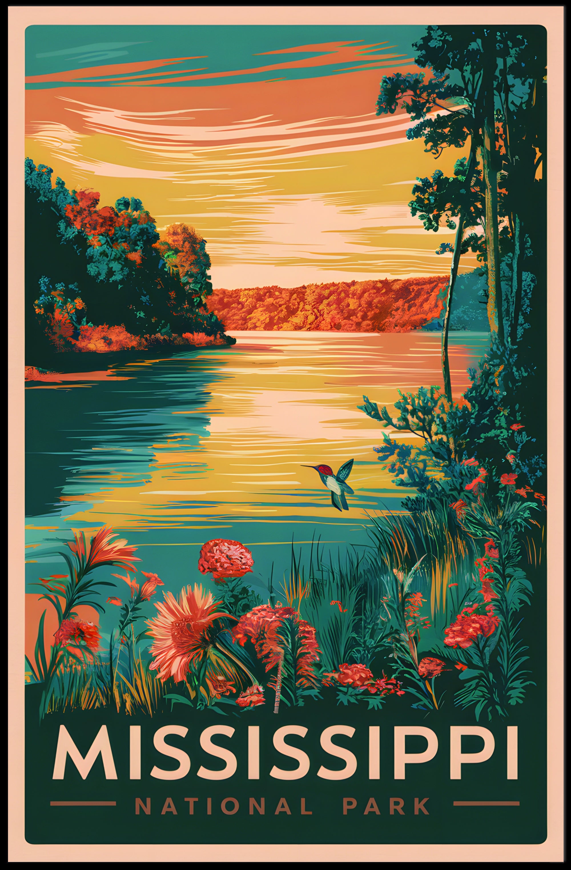 Mississippi National Park Scenic View Poster
