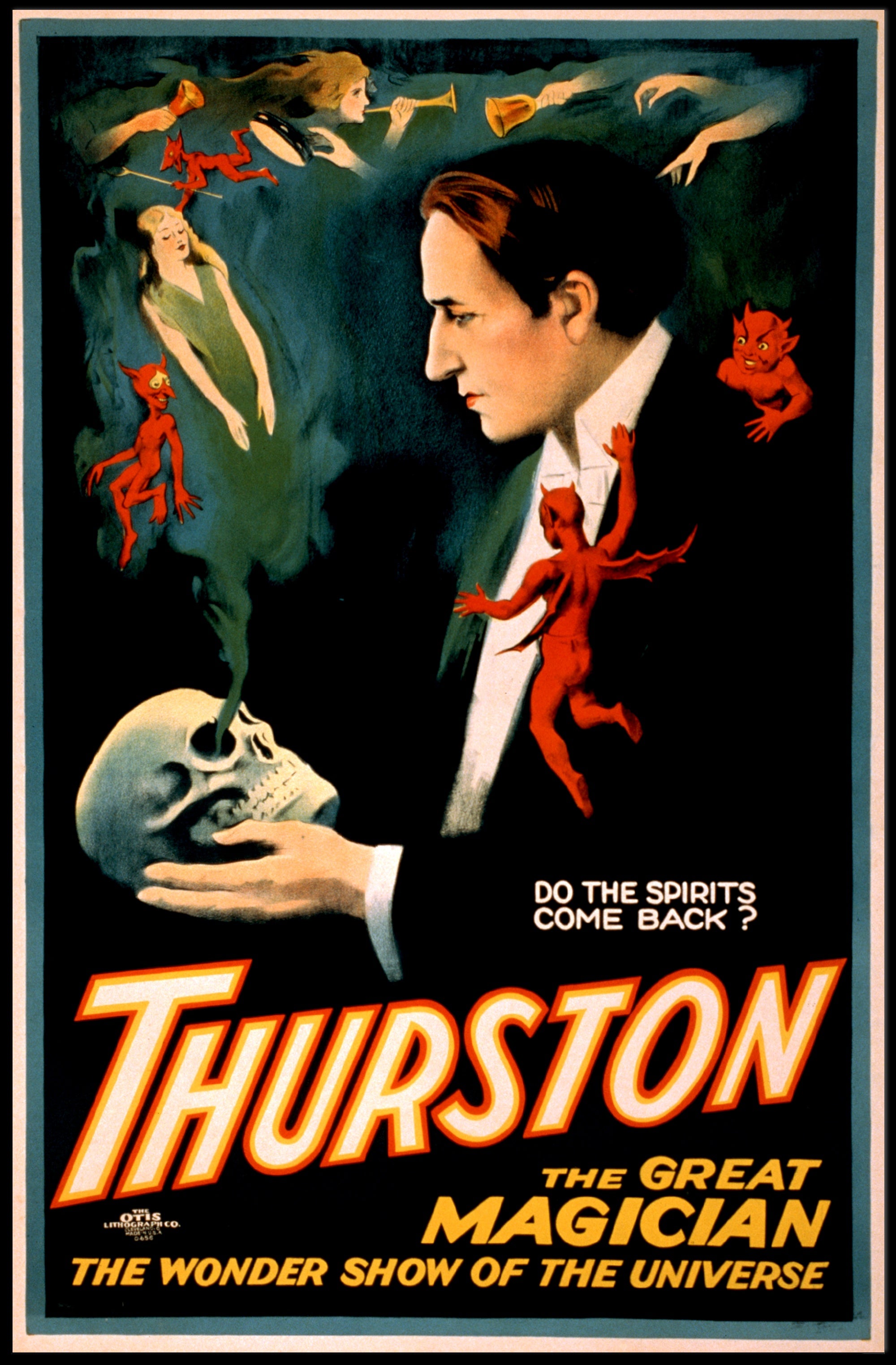 Thurston Magician Vintage Poster with Mystical Supernatural Theme