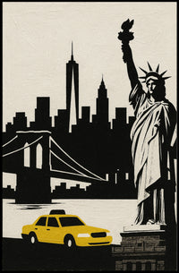 Iconic New York City Poster Bold Cityscape For Home Decor