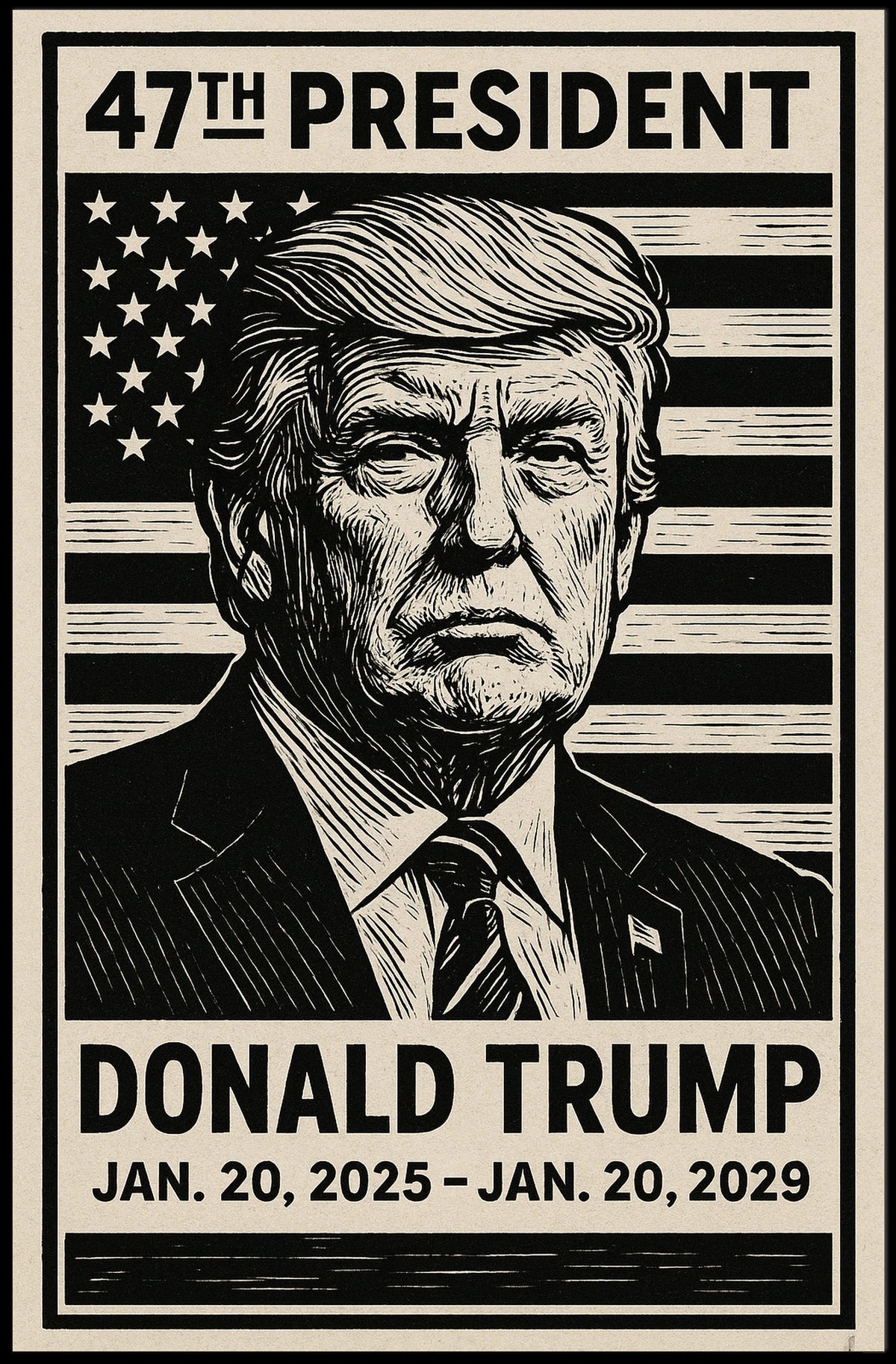 Donald Trump 47th President Poster