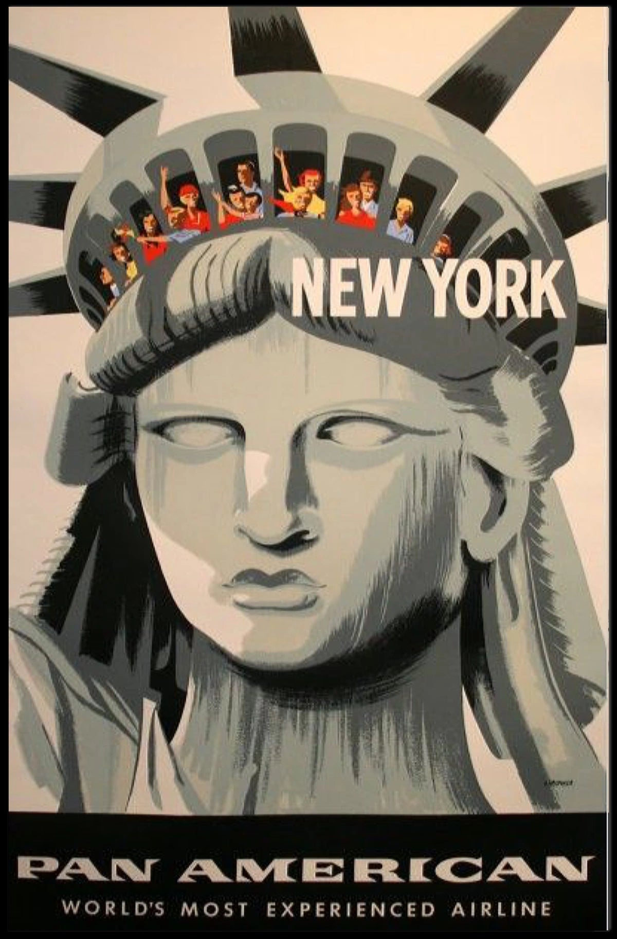 New York Adventure Pan American Poster Vintage Wall Art