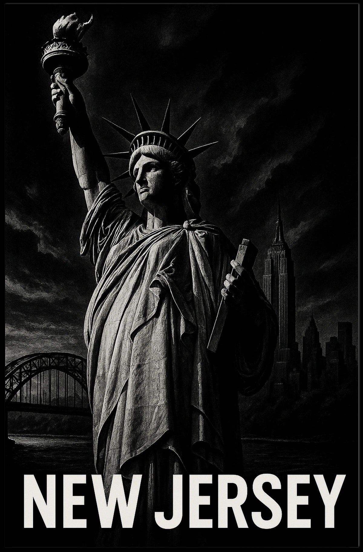 New Jersey Iconic Imagery Poster