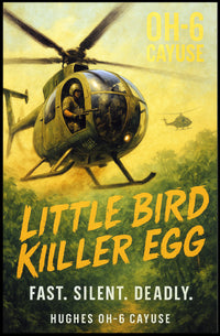 Hughes OH-6 Cayuse Little Bird Killer Egg Poster PosterGoat