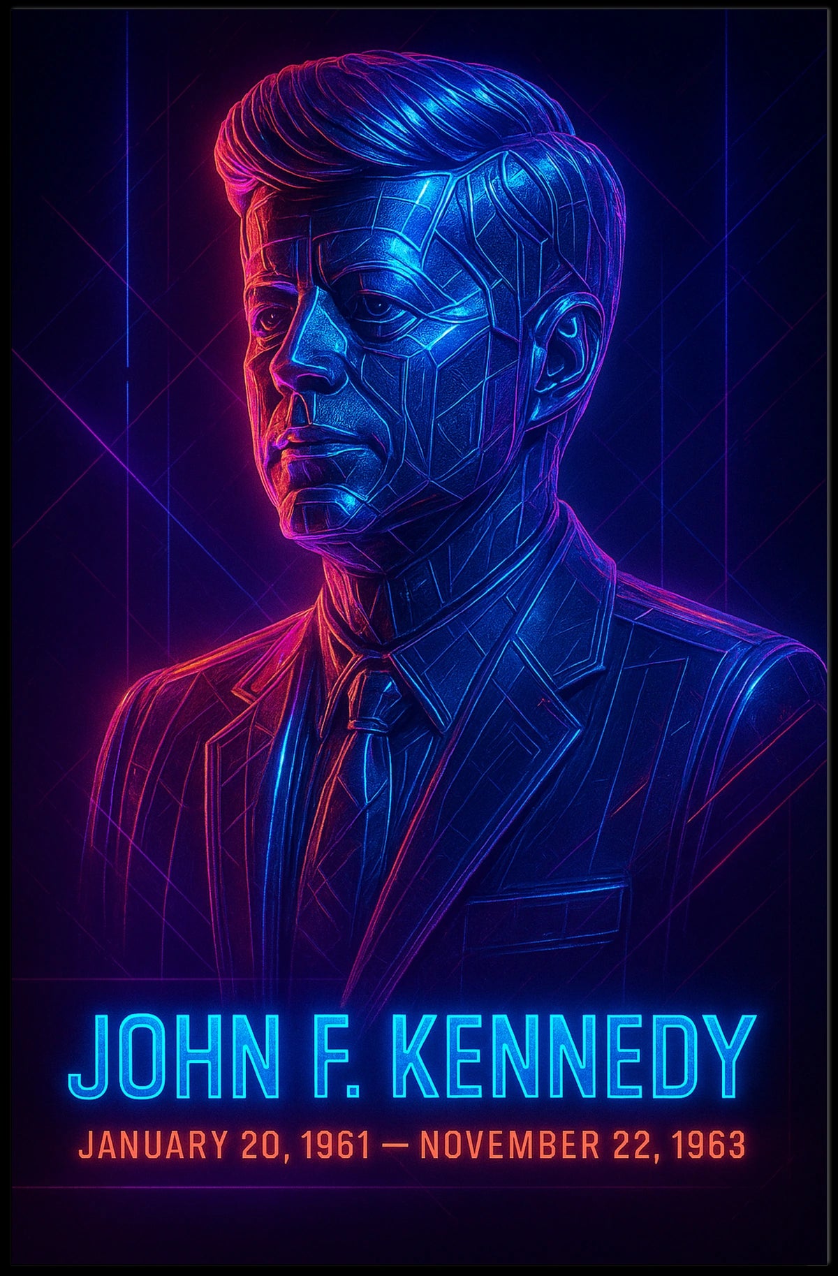 Iconic Kennedy Legacy Pop Art Poster