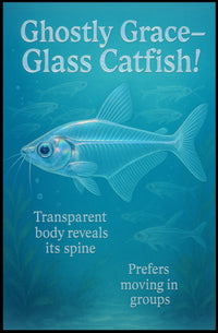 Ghostly Grace Glass Catfish Poster
