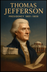 Thomas Jefferson Vintage Presidential Art Print - Historical Poster