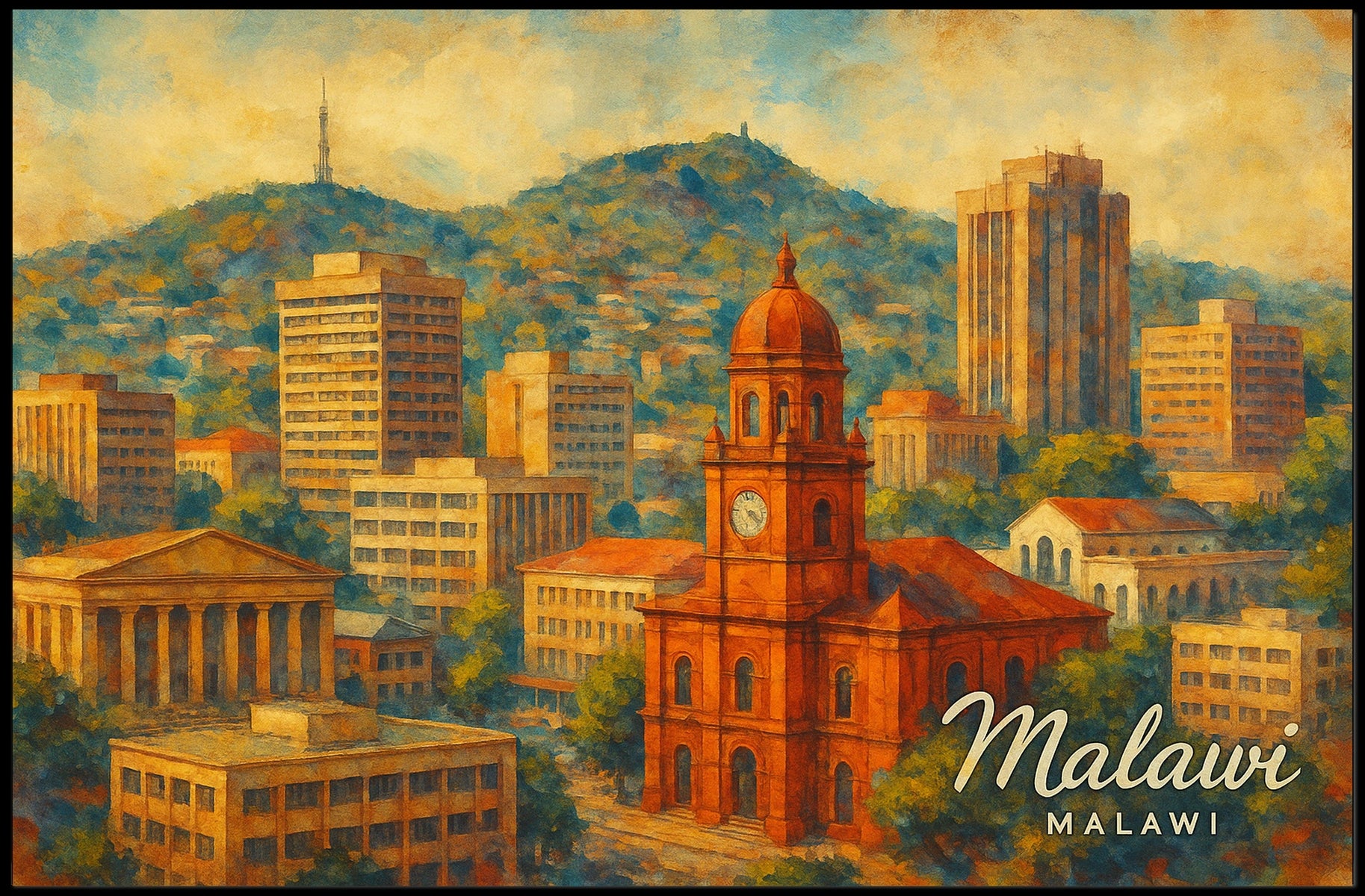 Malawi Scenic View Photography Realism Wanderlust Poster