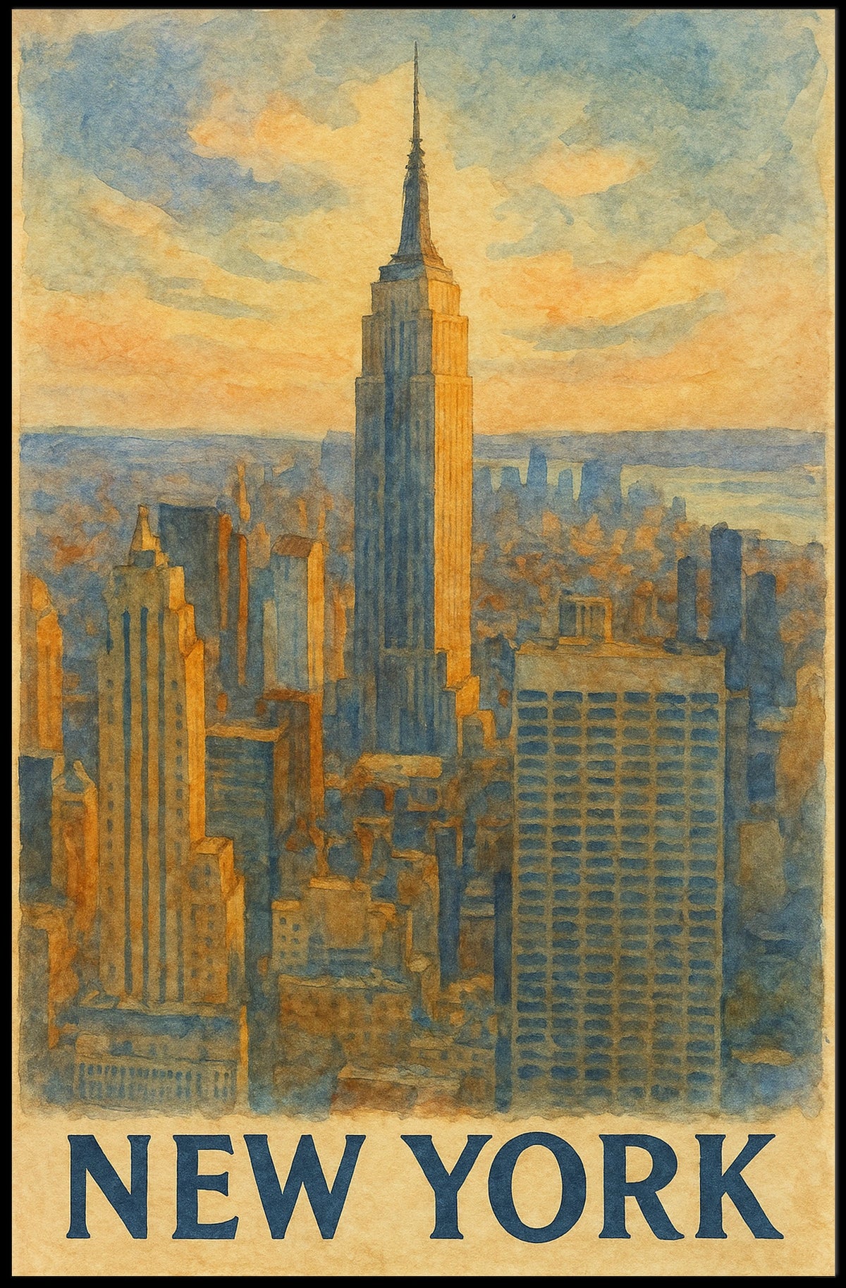 New York City Skyline Poster