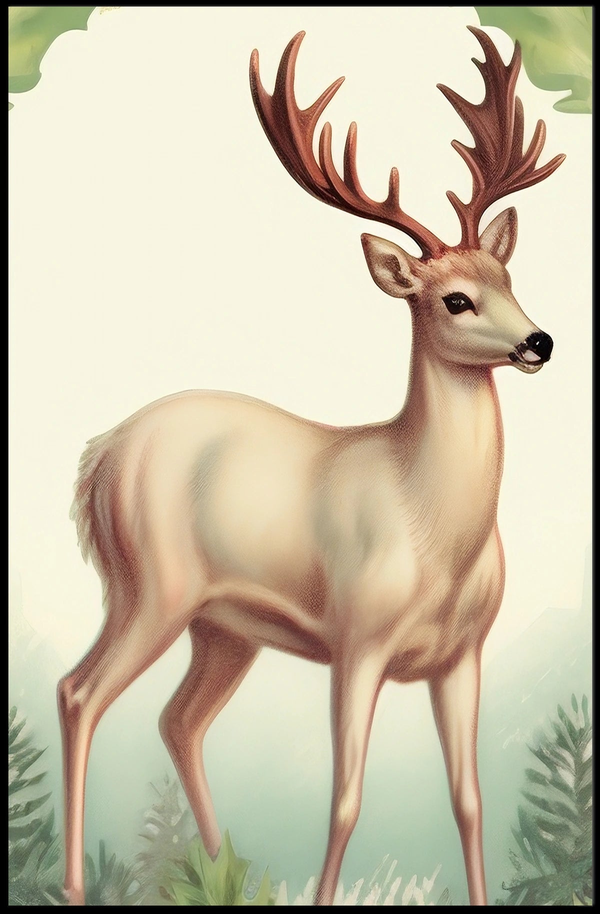 Majestic Deer In The Wild Poster
