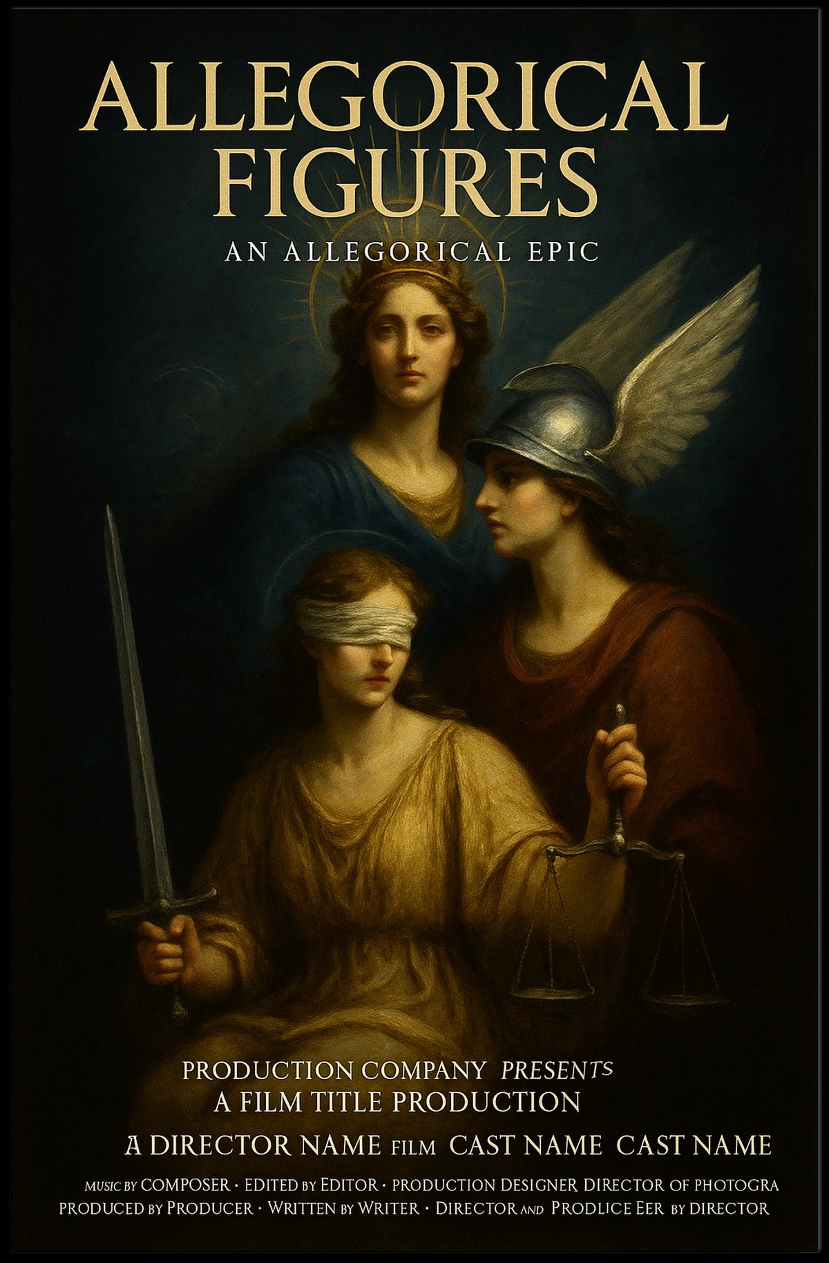 Allegorical Figures Poster
