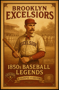 Brooklyn Excelsiors 1850s Baseball Legends Poster