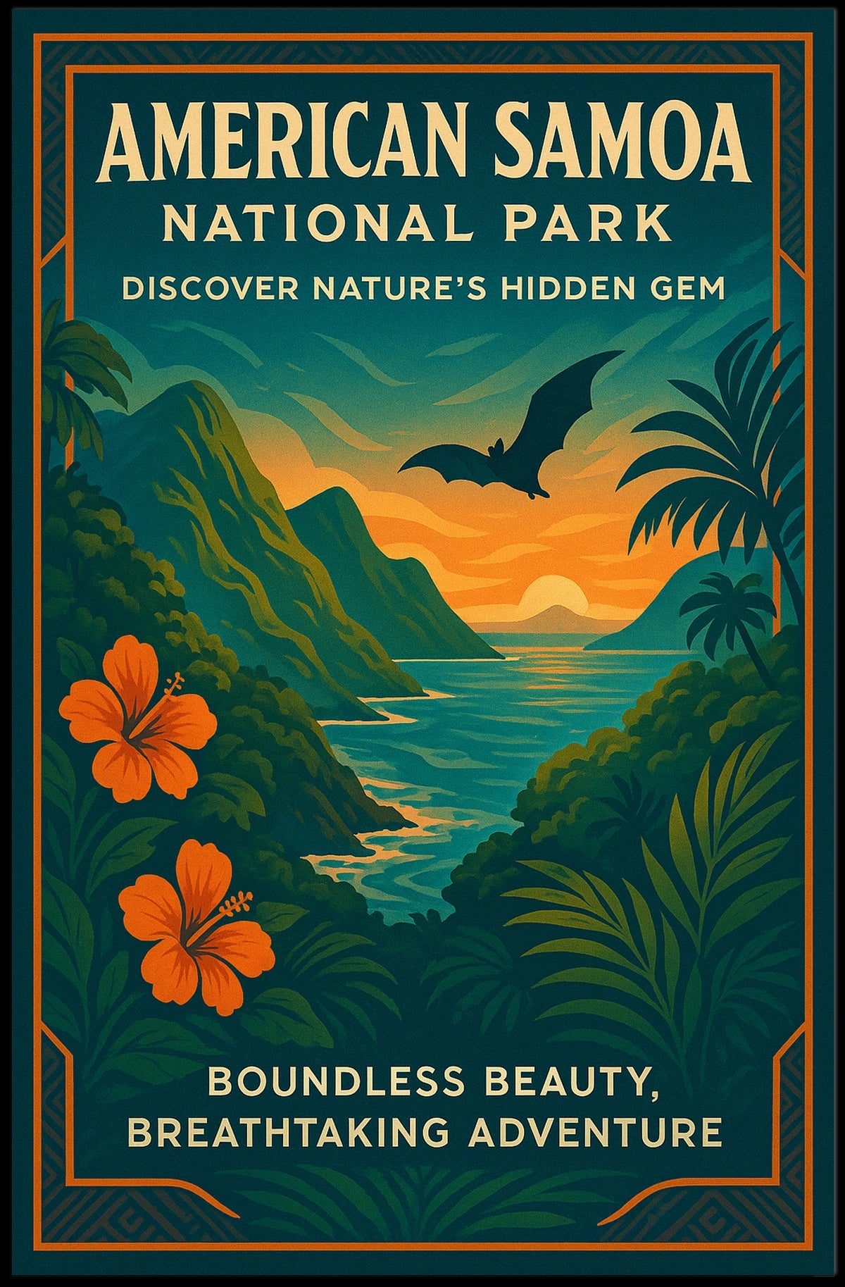 Discover America Samoaโs Beauty: National Park Poster