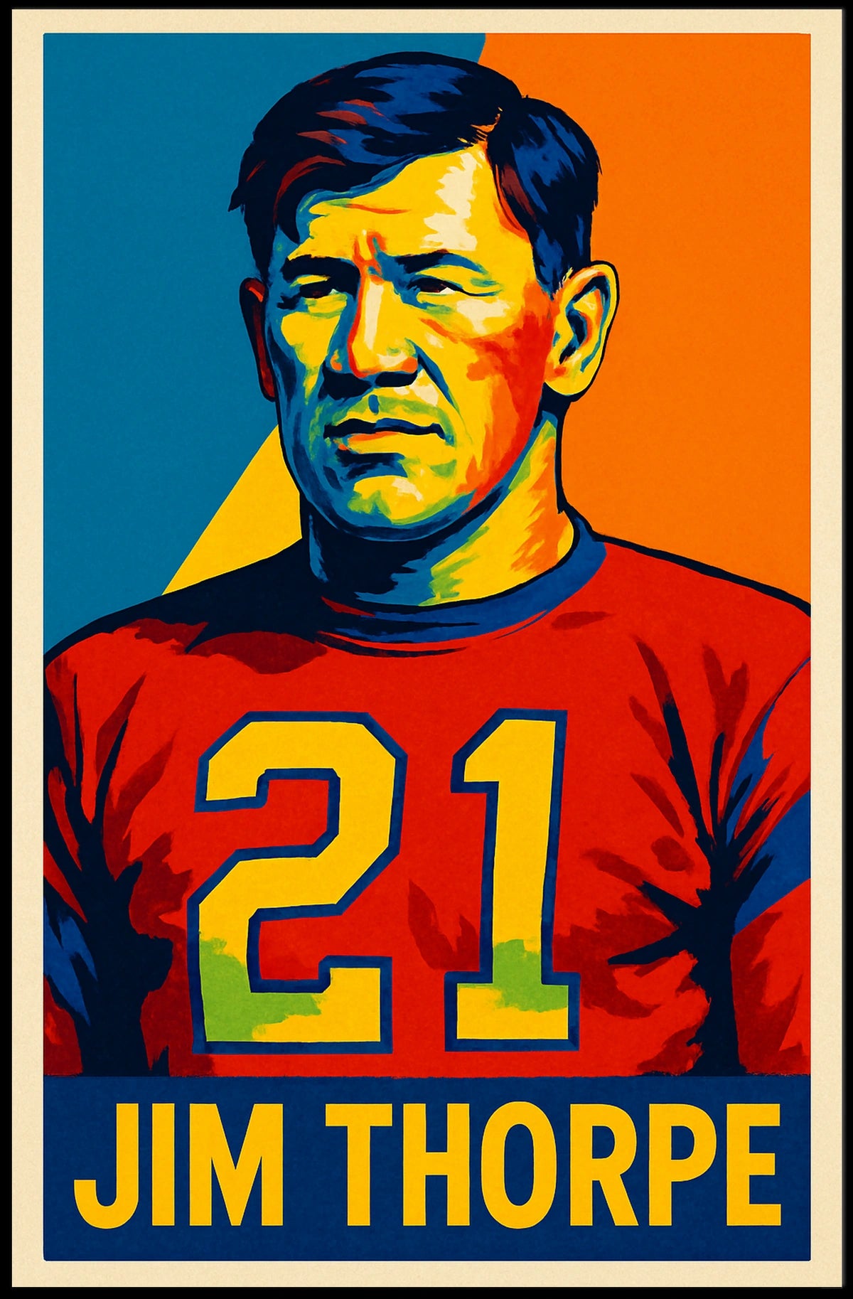 Jim Thorpe Legendary Athlete Poster