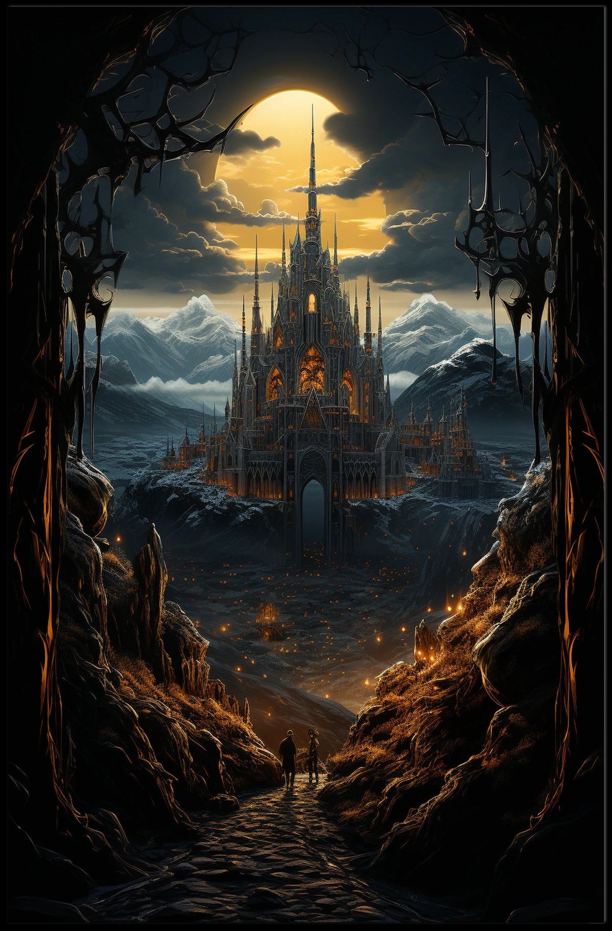 Enchanted Gothic Castle Fantasy Adventure Art Poster