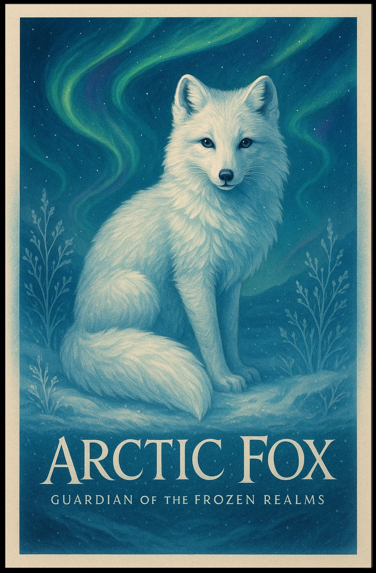 Arctic Fox Guardian of the Frozen Realms Poster