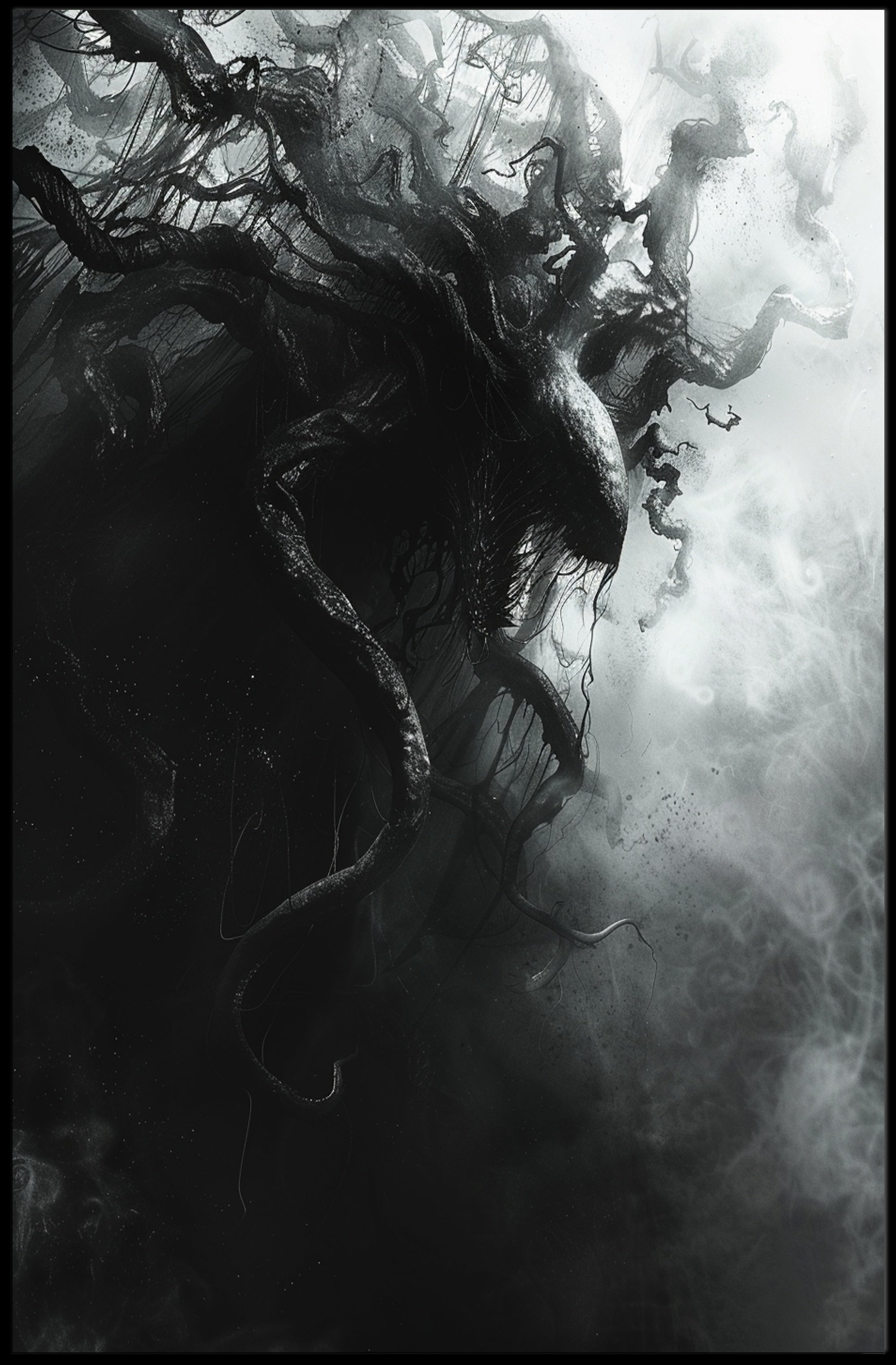 Dark Surreal Tentacle Entity Horror Art Poster PosterGoat