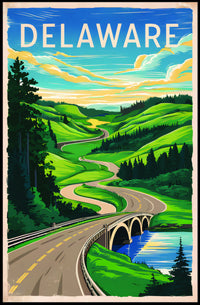Scenic Delaware Roadway Poster