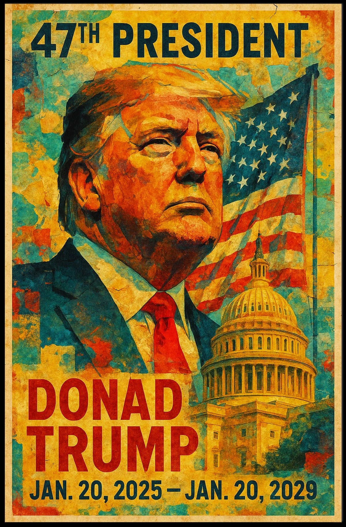 Donald Trump Bold Patriotism Pop Art Poster