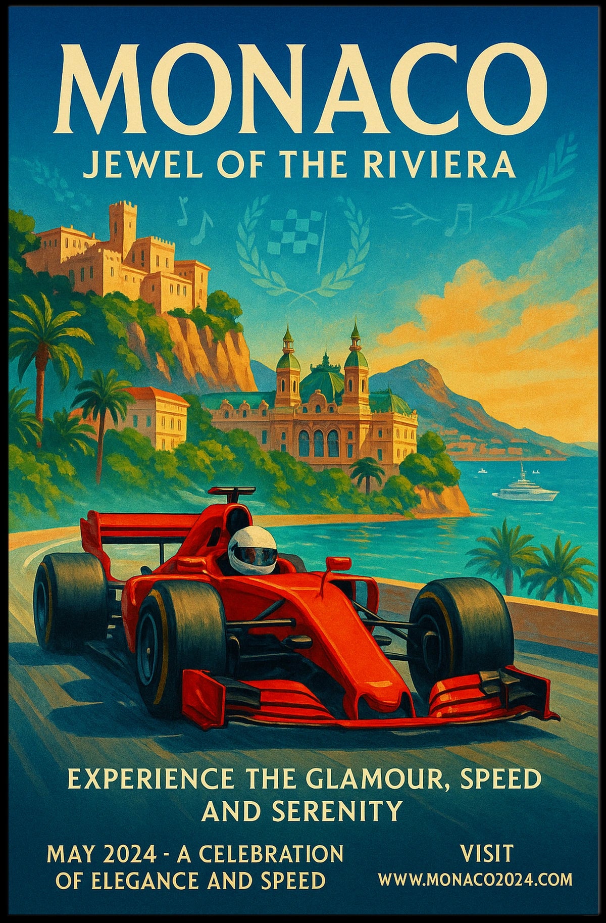 Monaco Jewel of the Riviera Poster