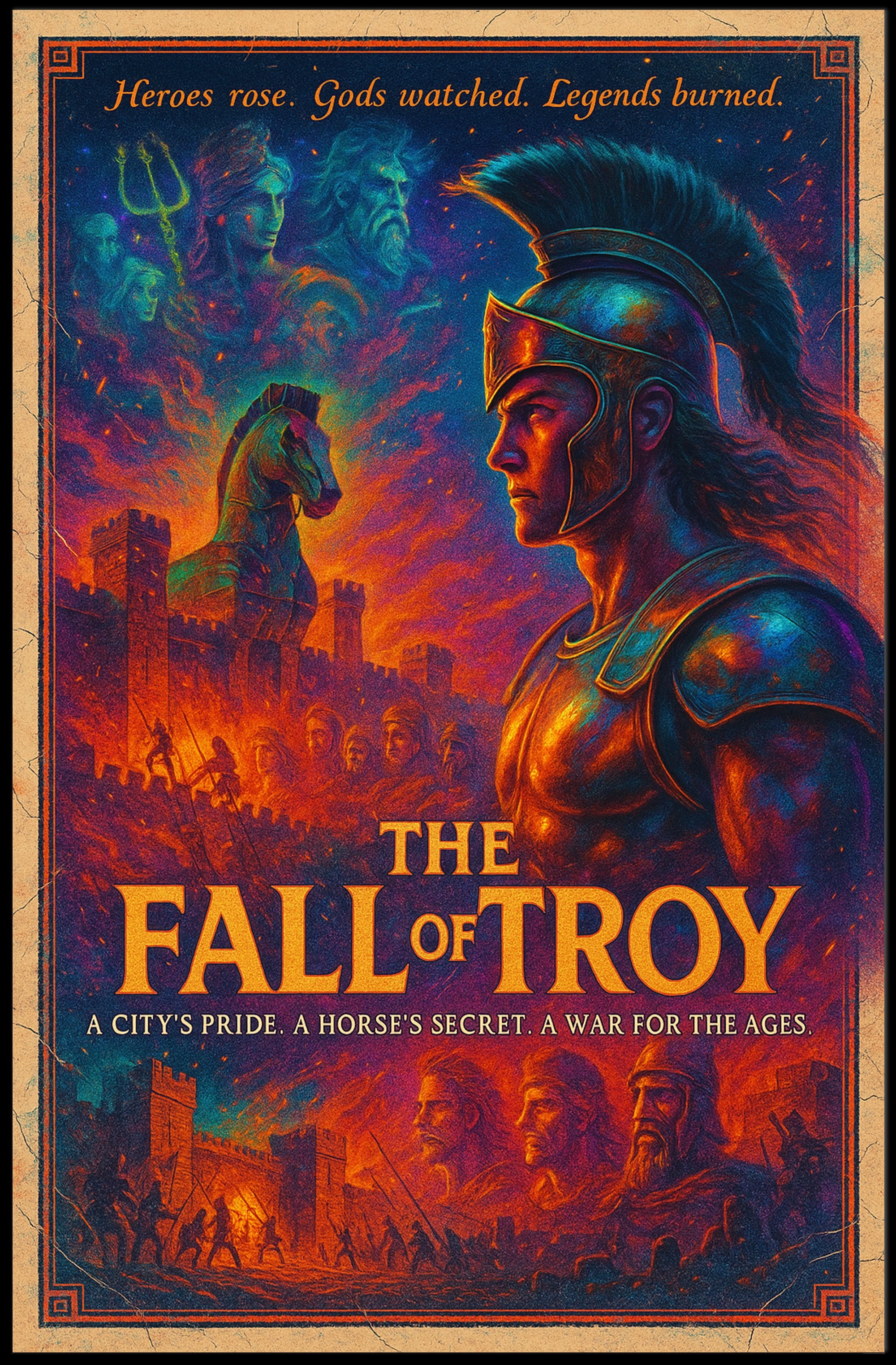 Fall of Troy: Epic Historical Fantasy Mythology Poster