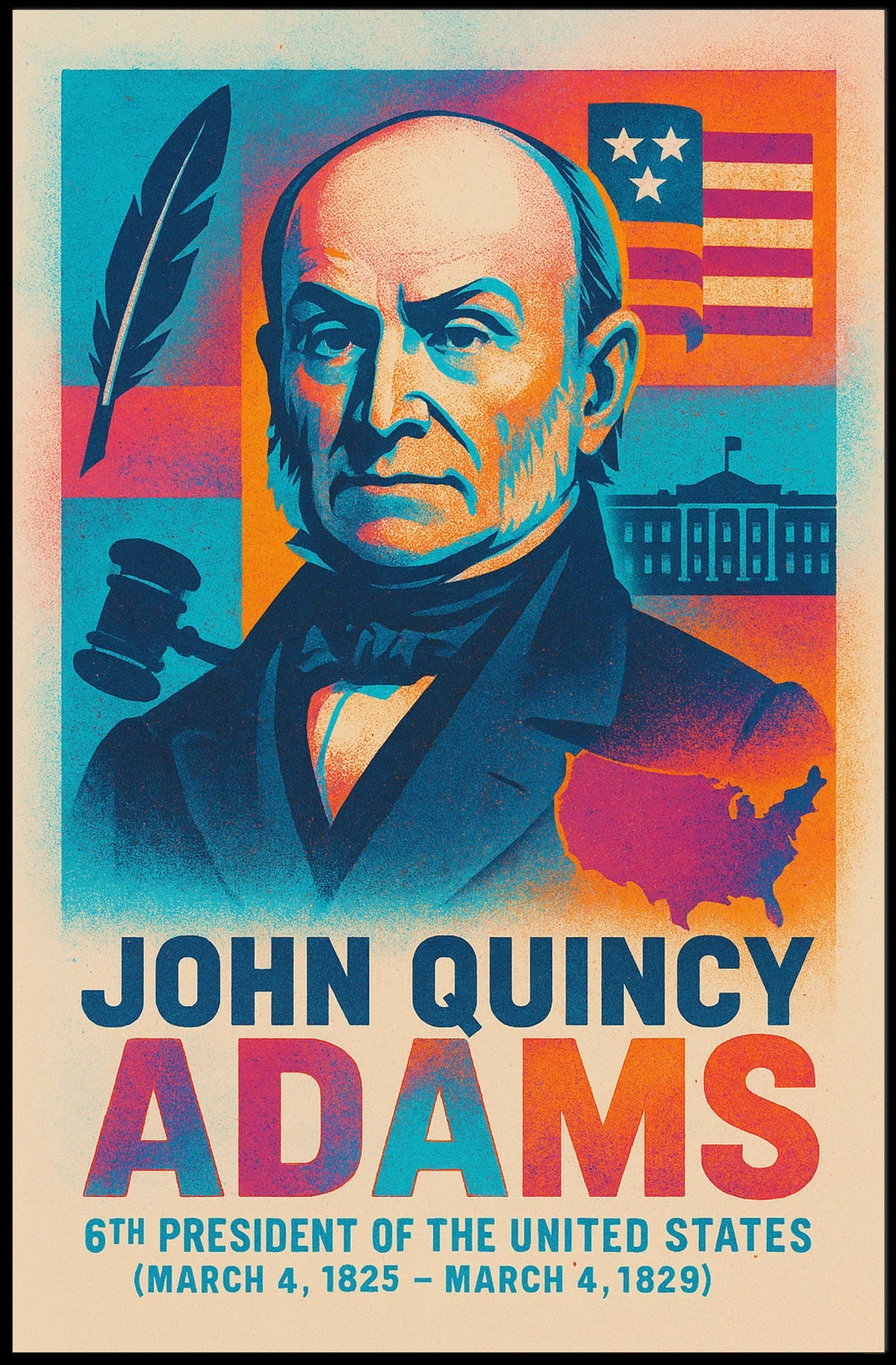John Quincy Adams 6th President Poster