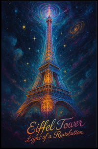 Eiffel Tower Light of a Revolution Poster