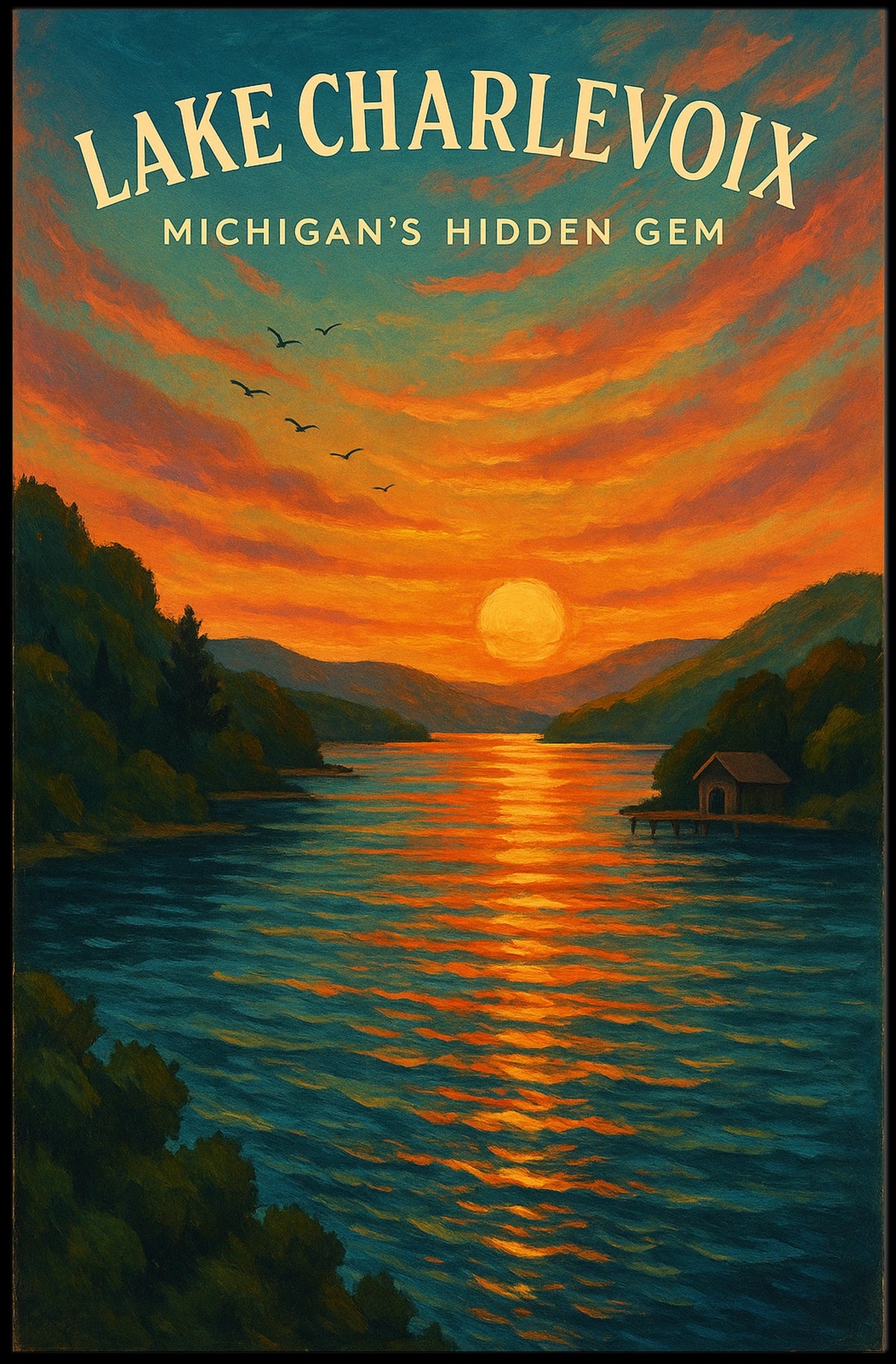 Lake Charlevoix MichiganS Hidden Gem Poster